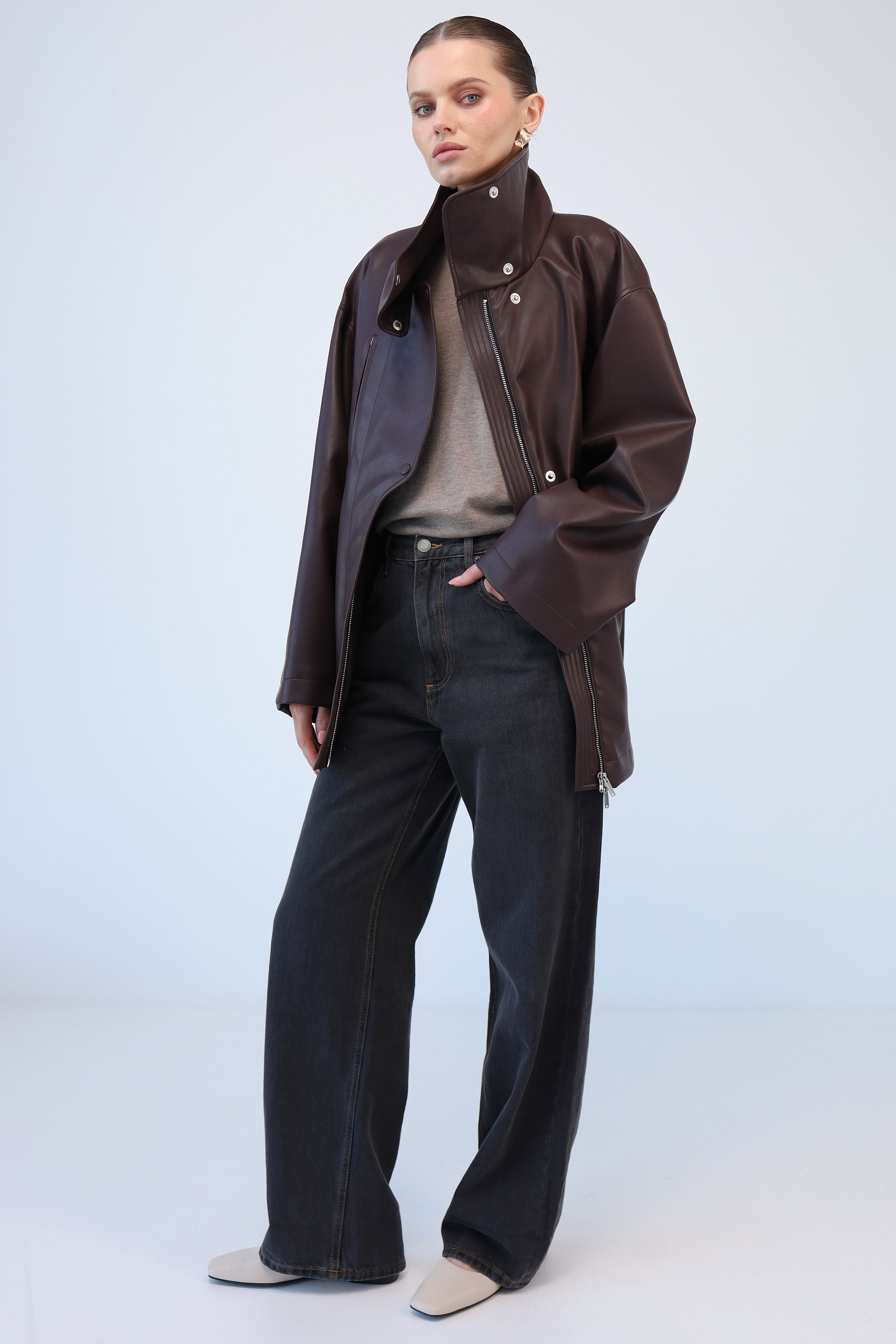 Куртка CAROLINE / темна бордова