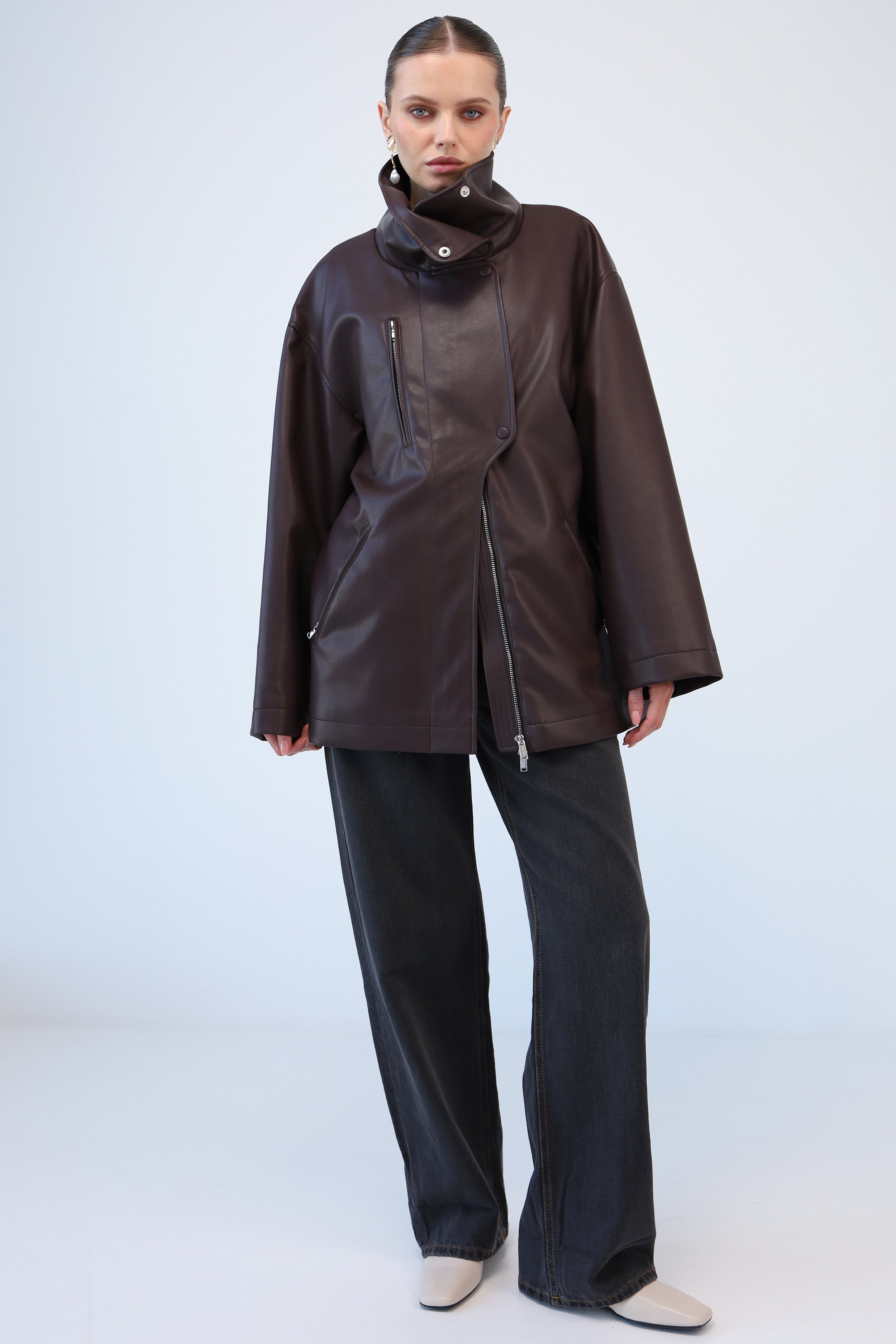 Куртка CAROLINE / темна бордова