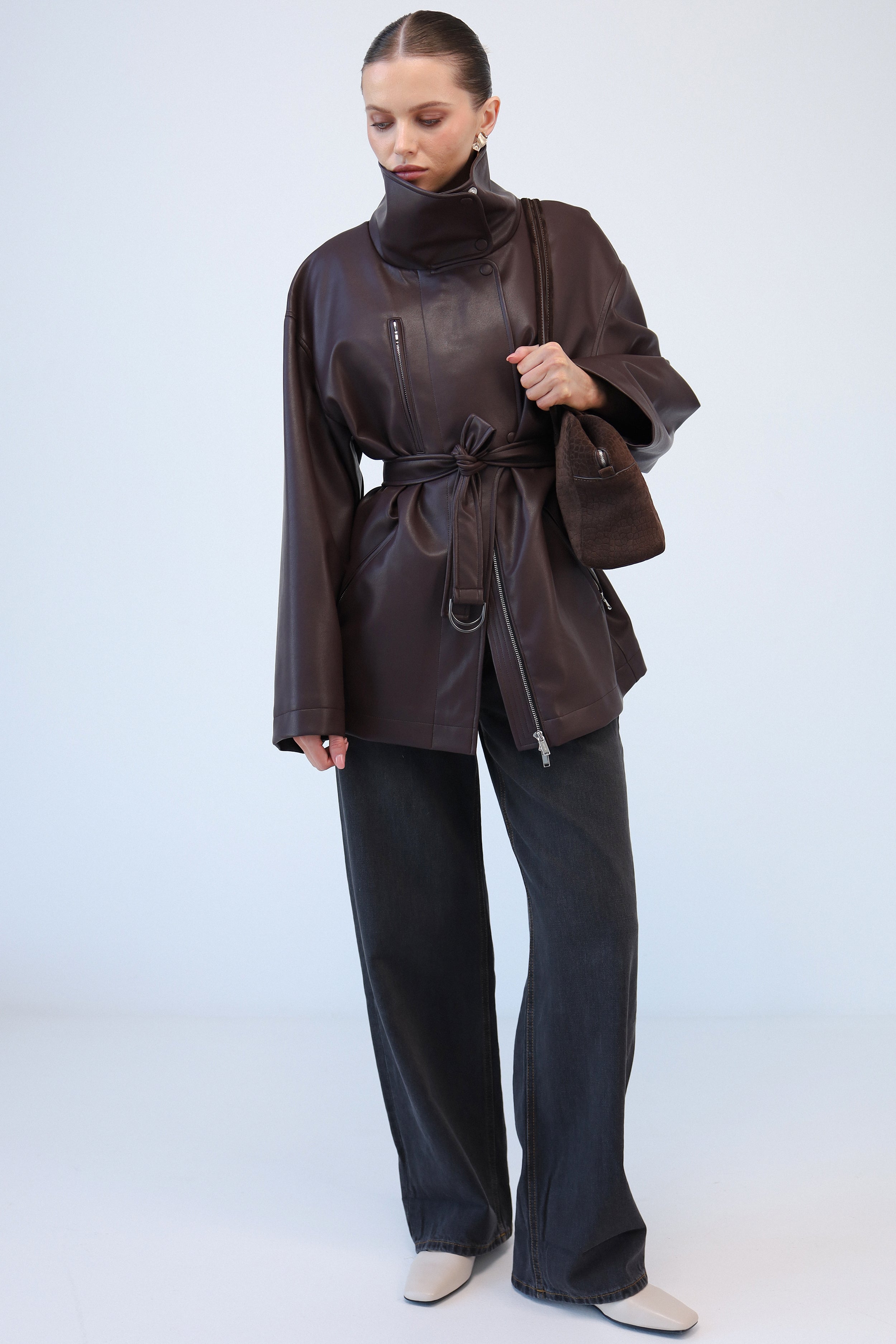 Куртка CAROLINE / темна бордова