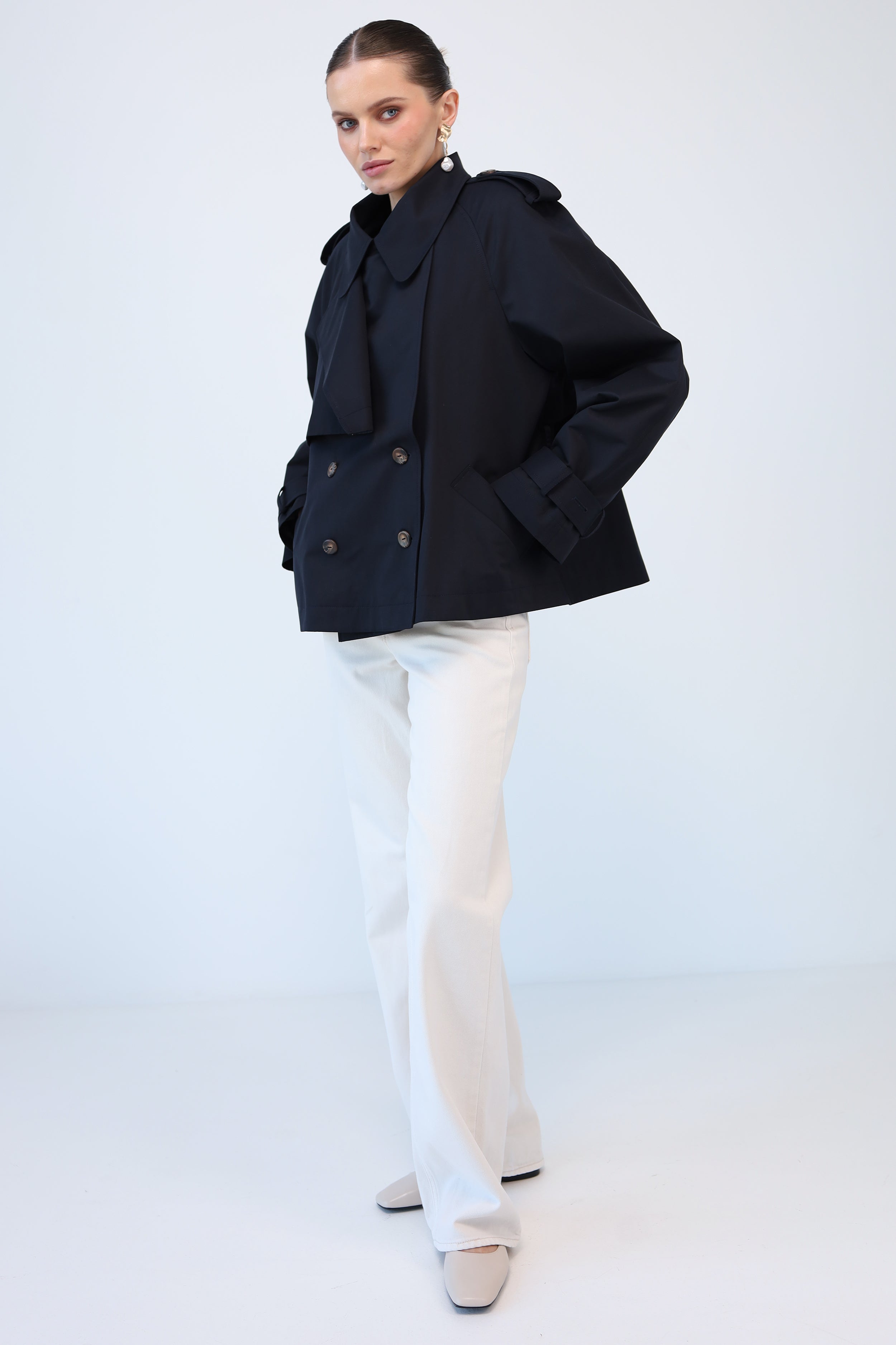 MILANO trench coat in navy