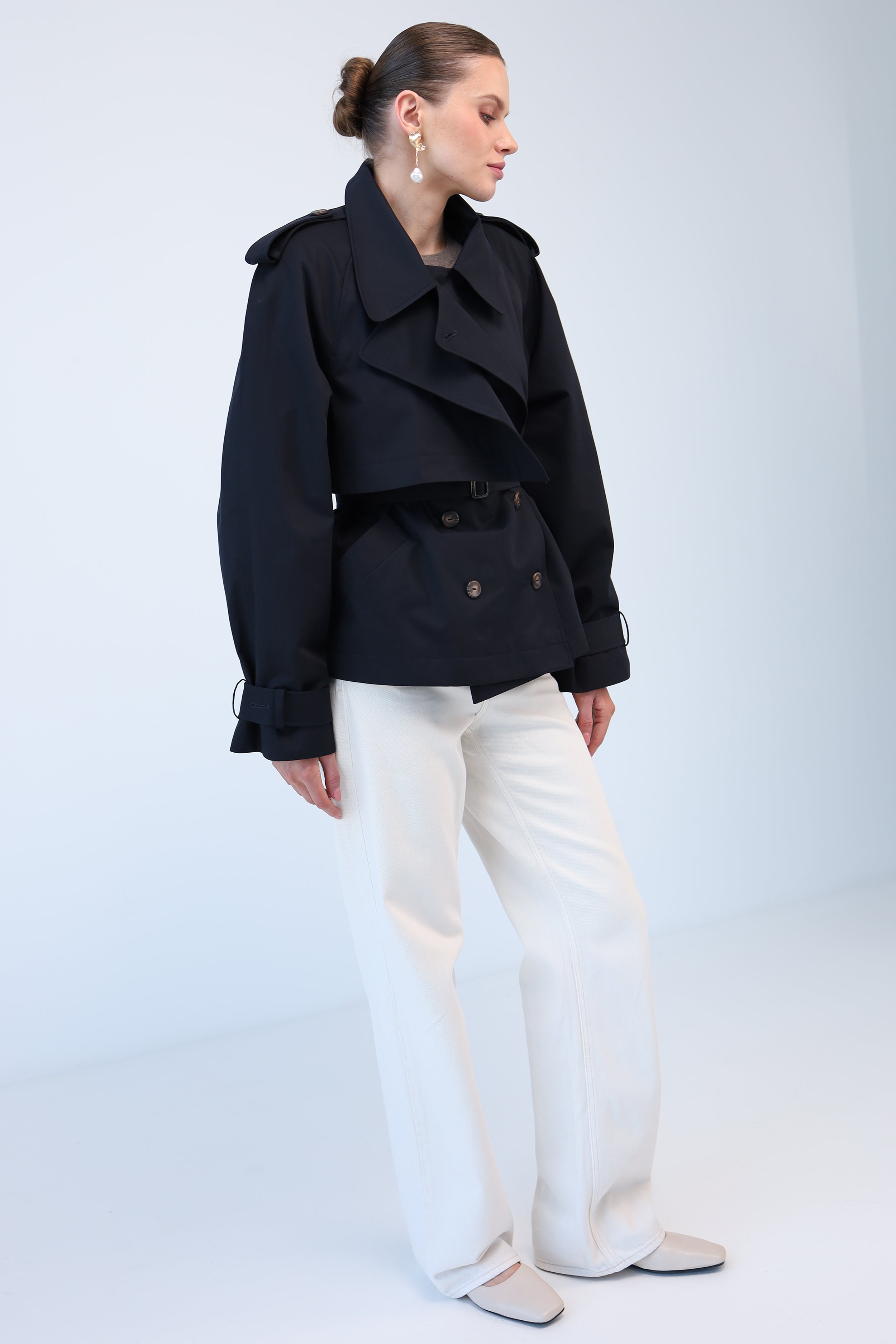 MILANO trench coat in navy