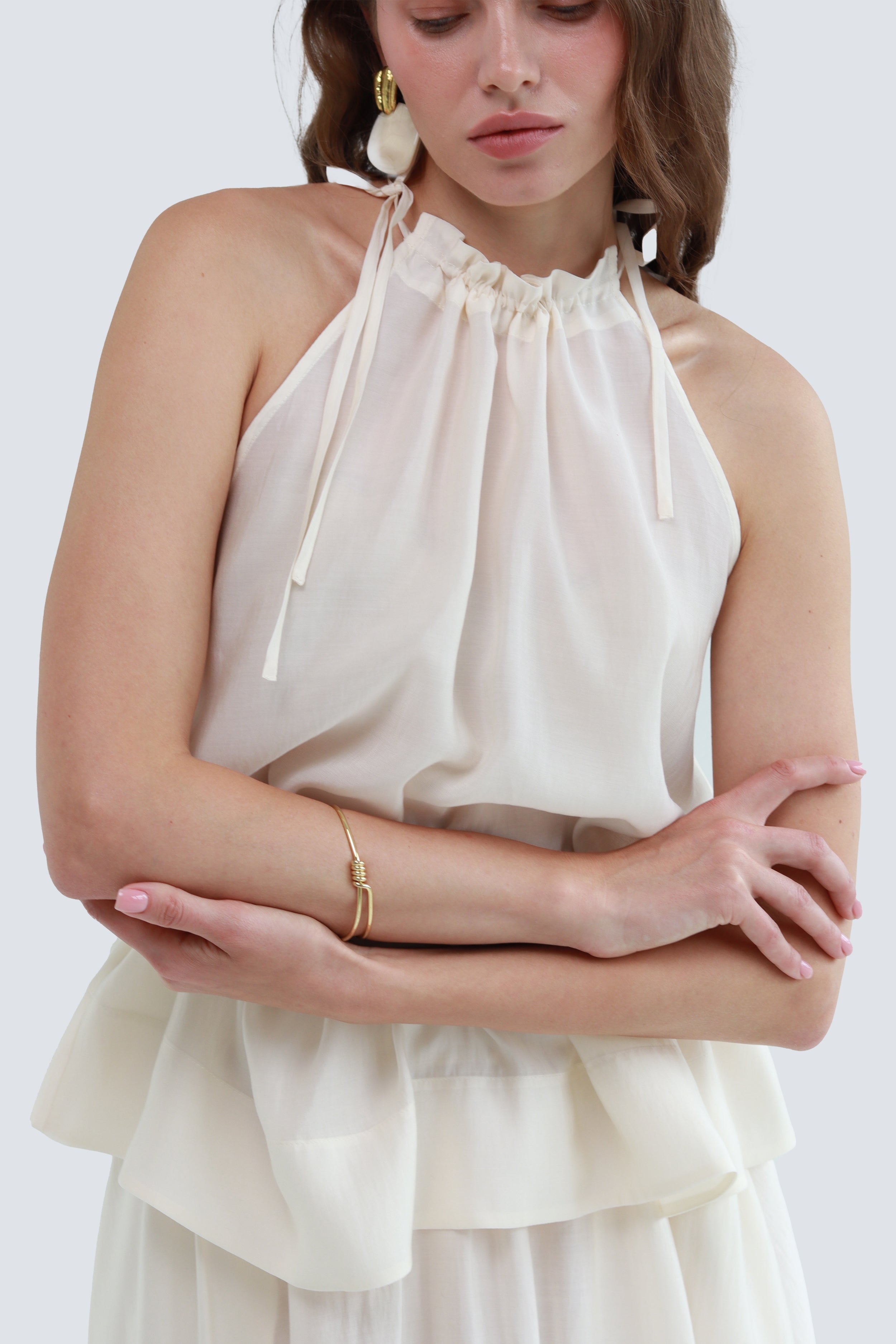 PEONY top in vanilla
