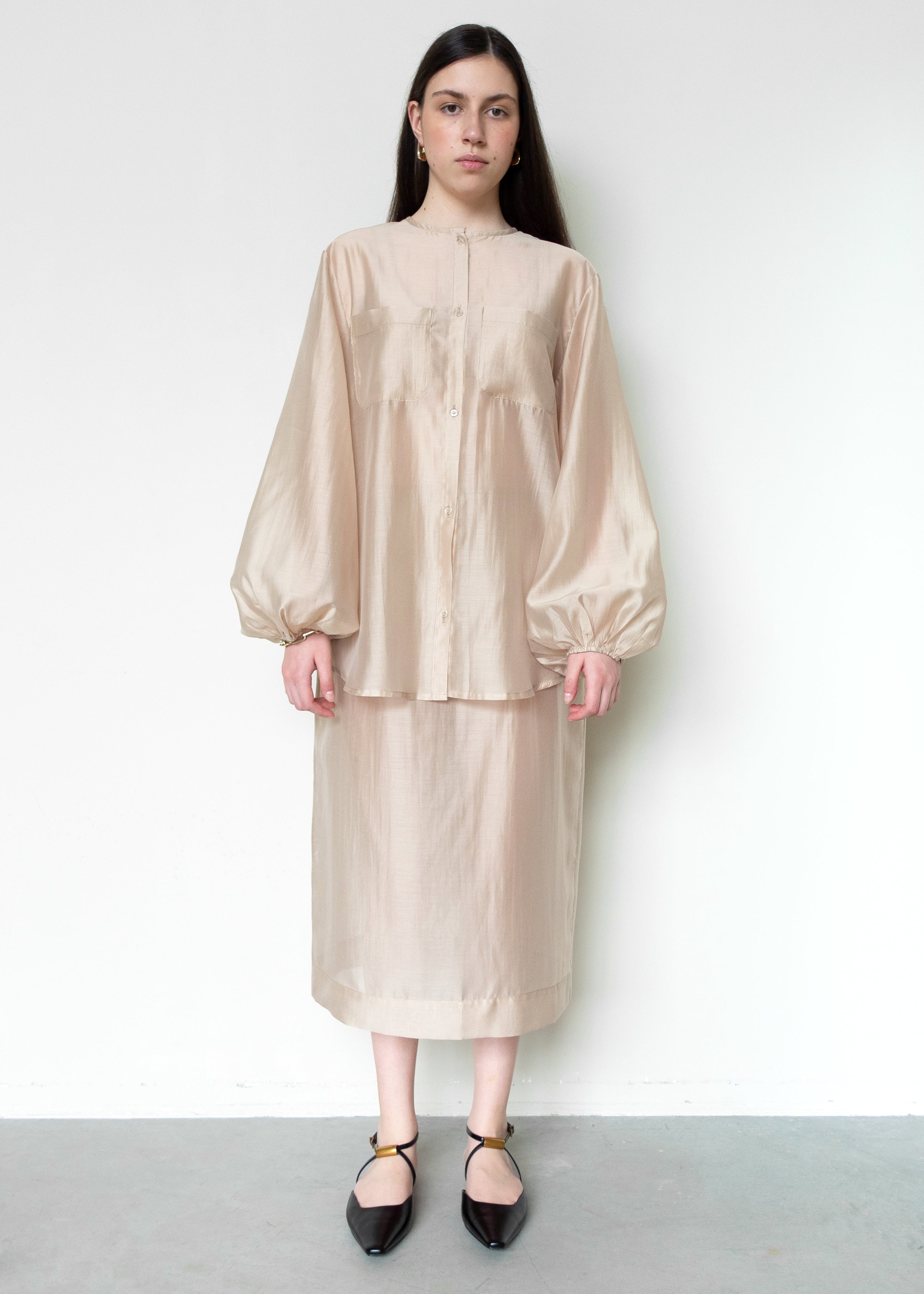 LOULOU skirt in beige