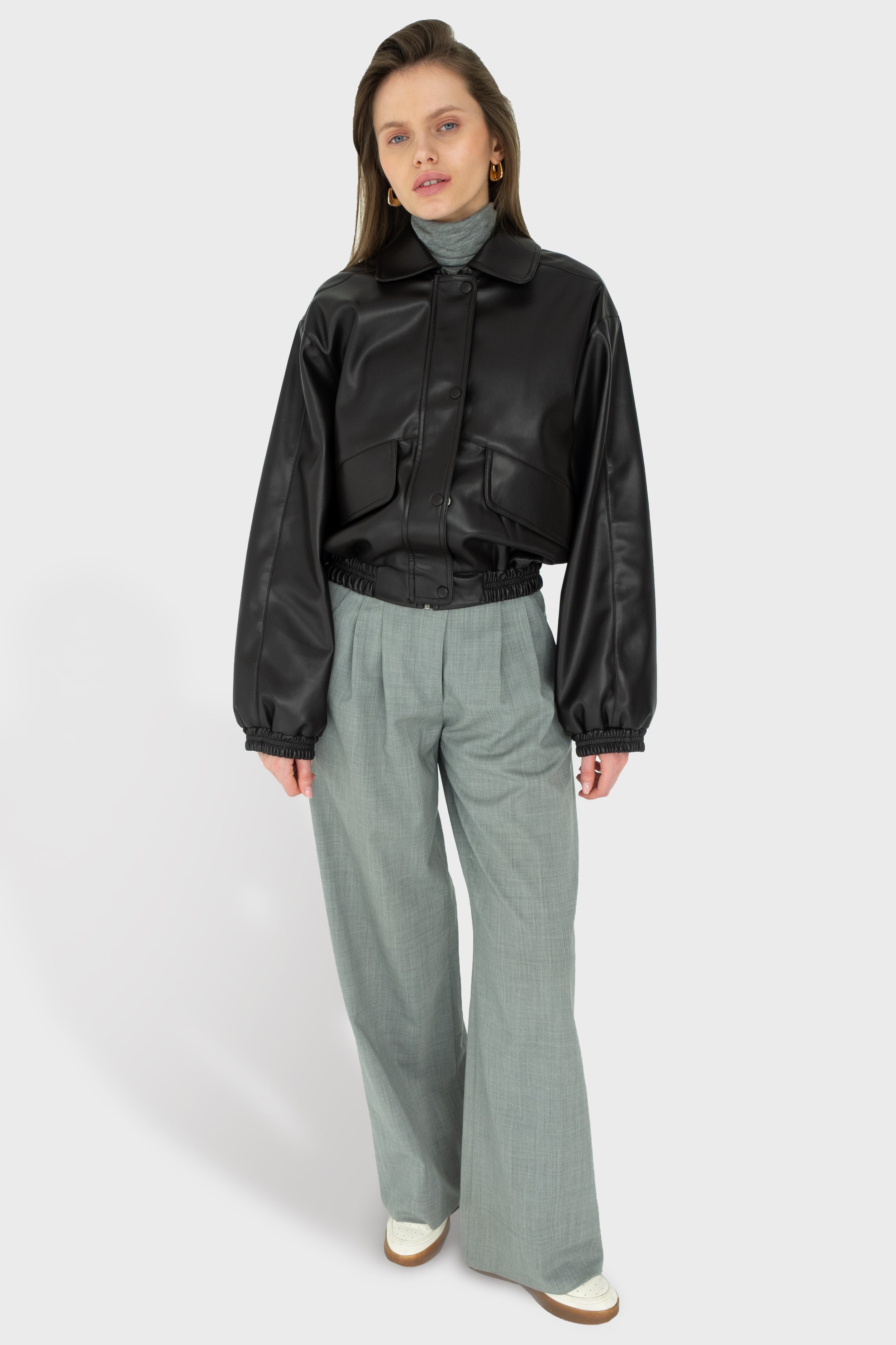 CHICAGO bomber jacket in dark chocolate