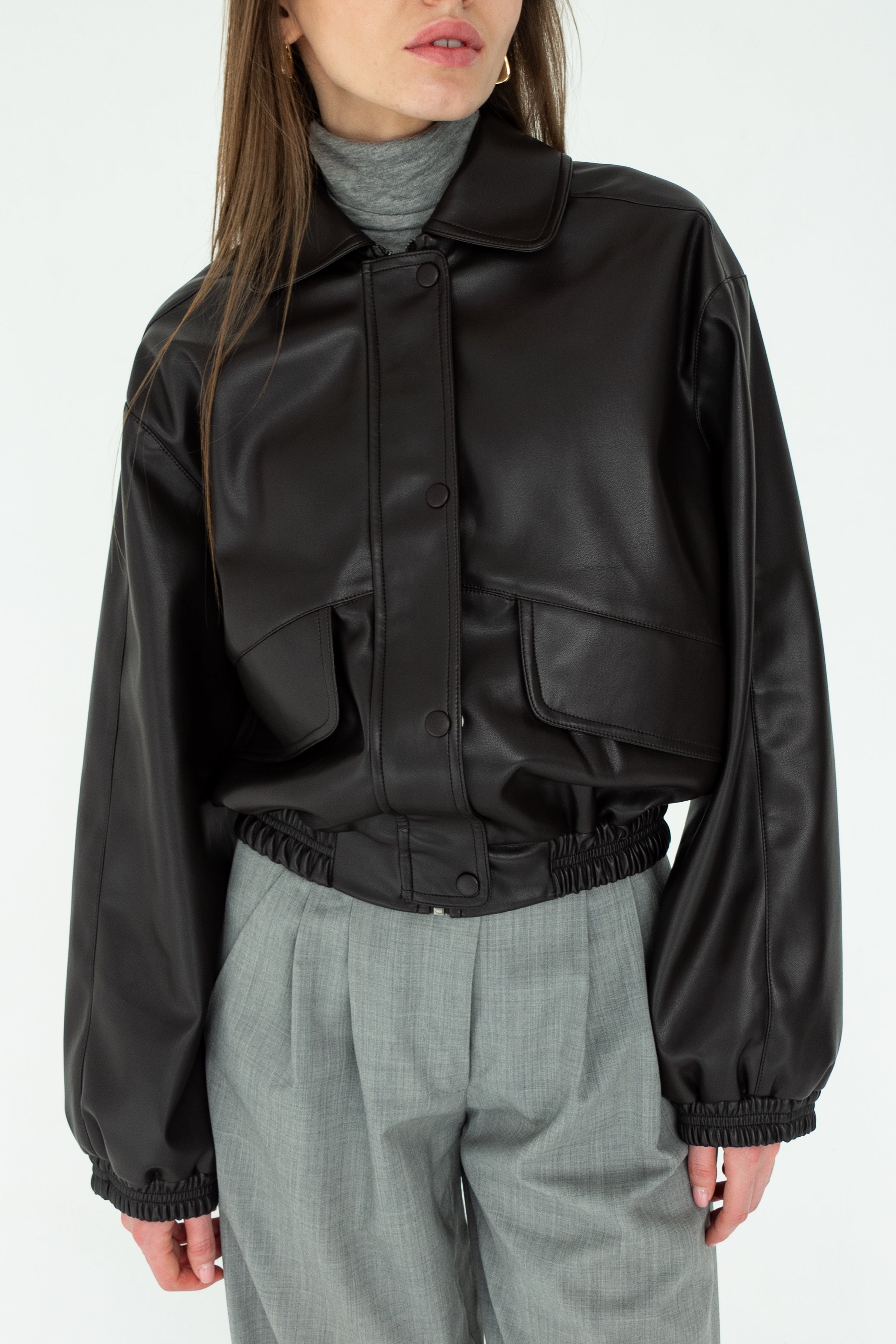 CHICAGO bomber jacket in dark chocolate