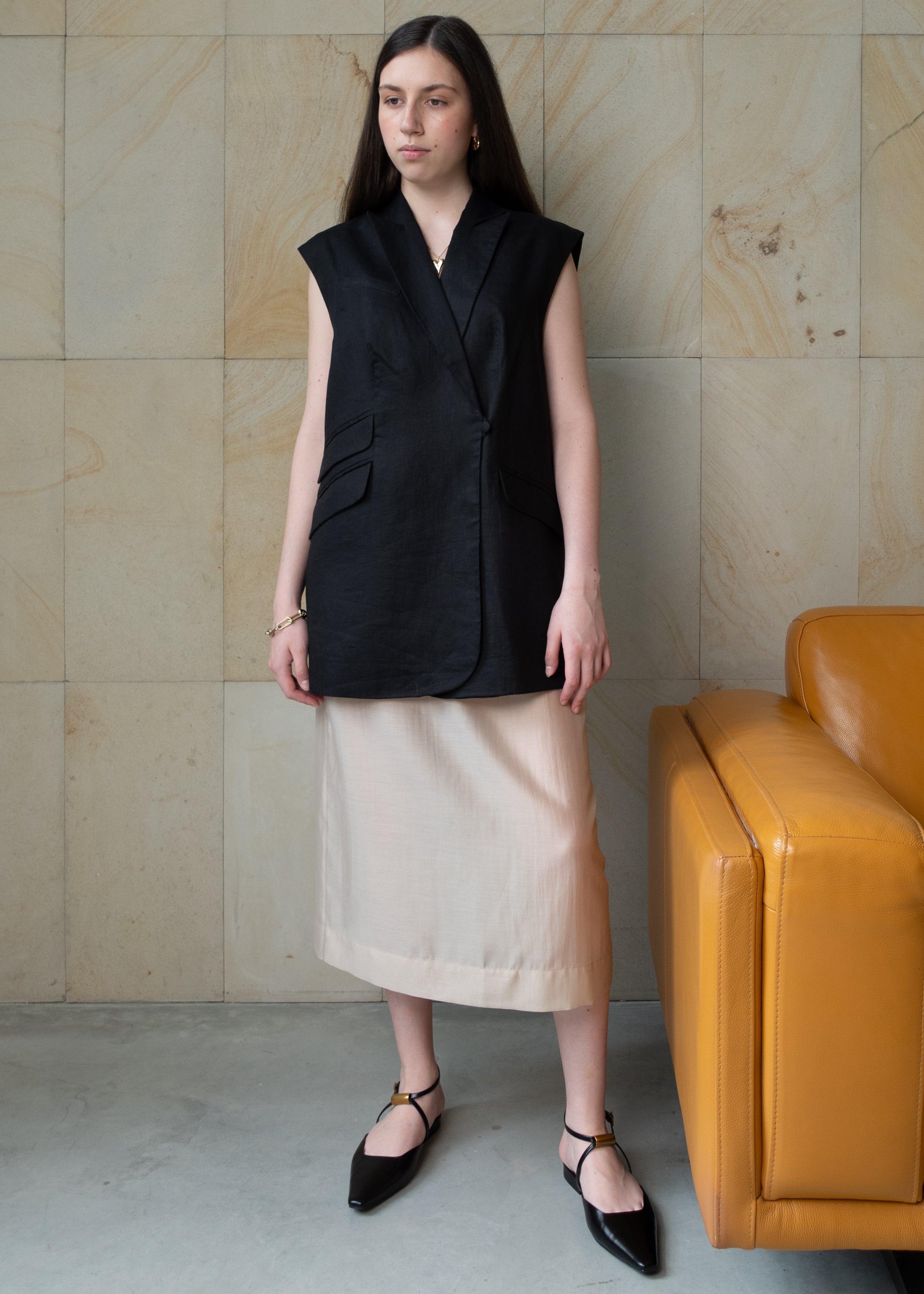 LOULOU skirt in beige