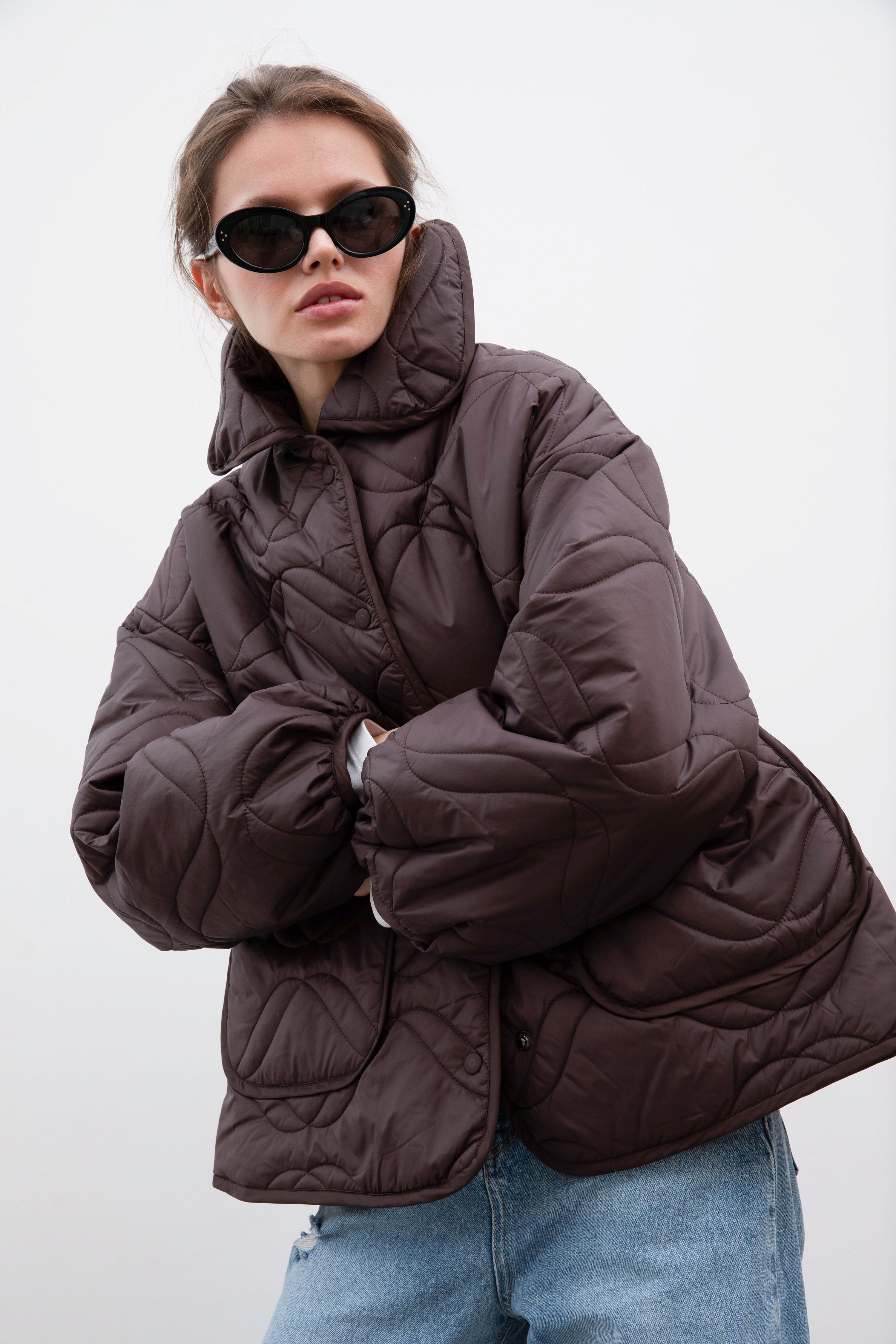 MARIA jacket in deep red wine