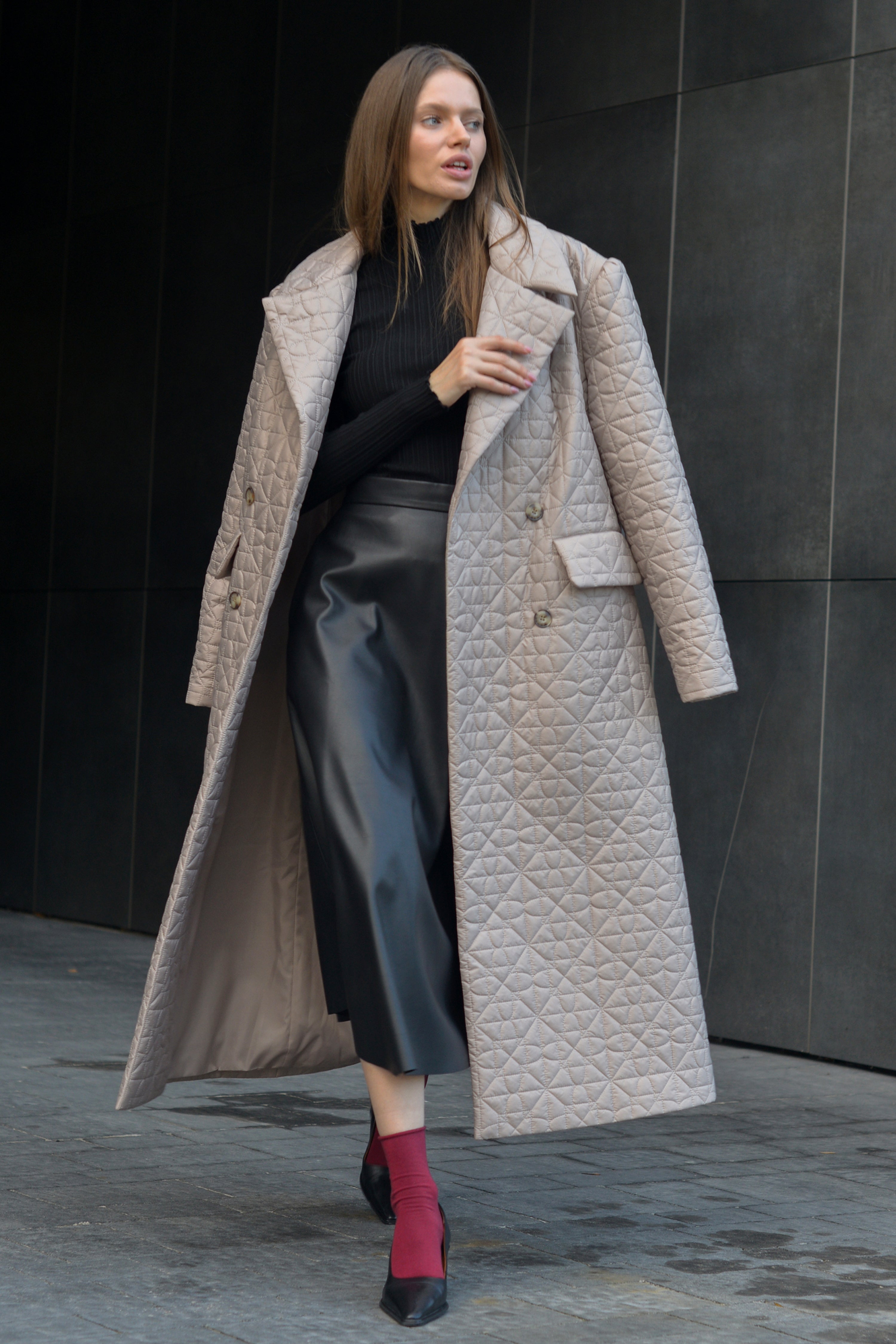 FREJA maxi coat in ivory
