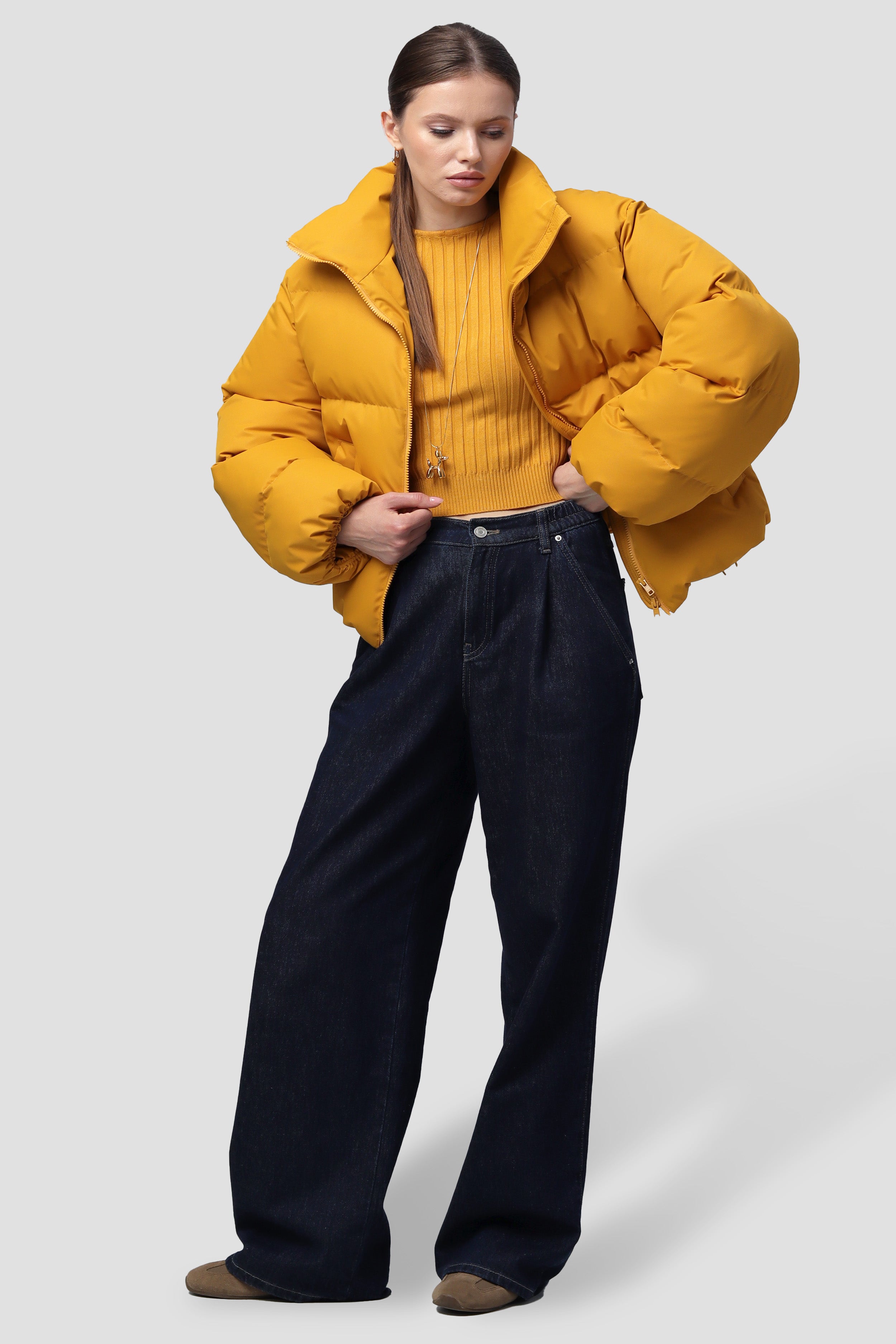 MORITZ puffer jacket in gold