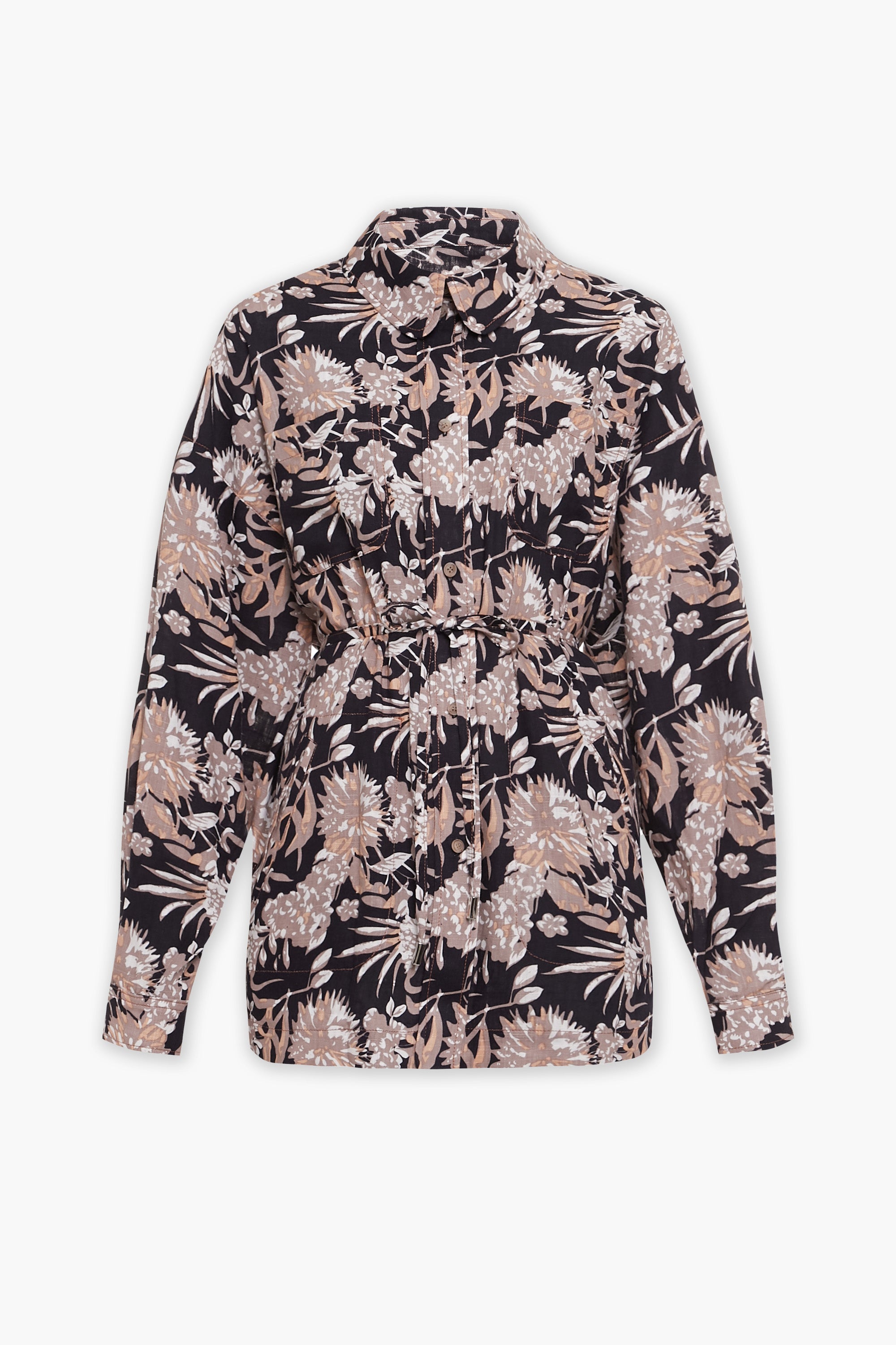MENTON linen shirt in flower print