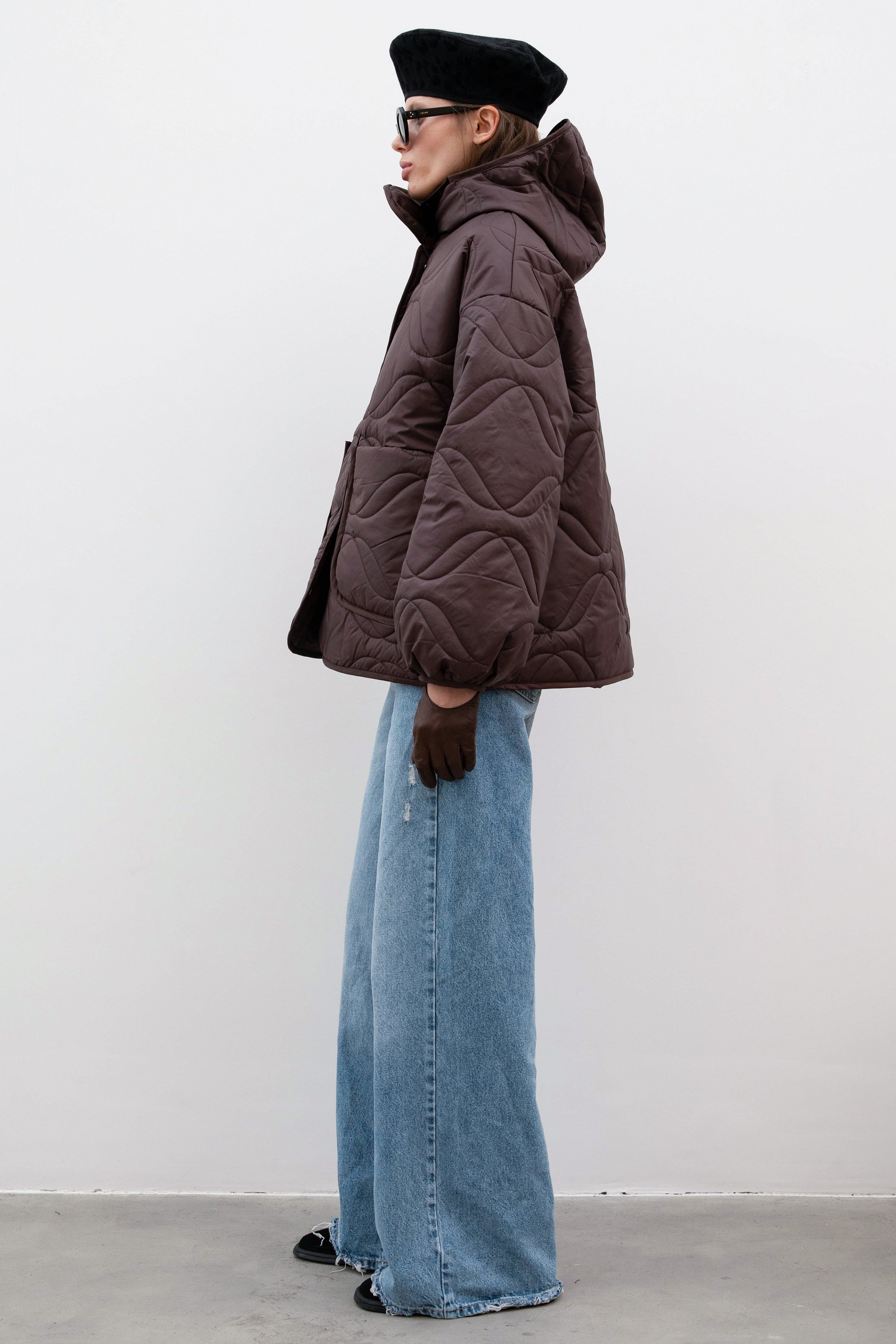MARIA jacket in deep red wine