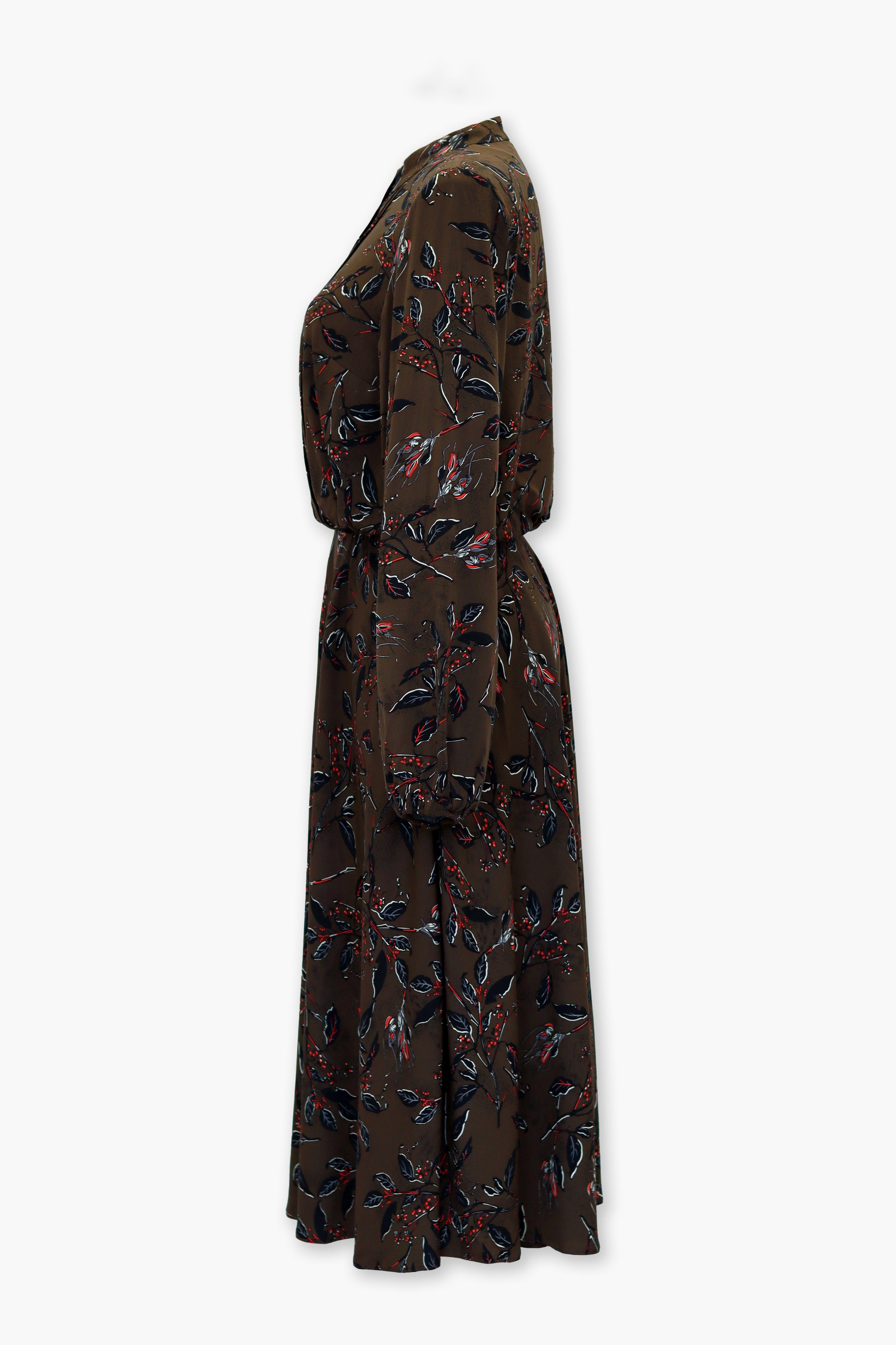 CHLOE midi dress in khaki