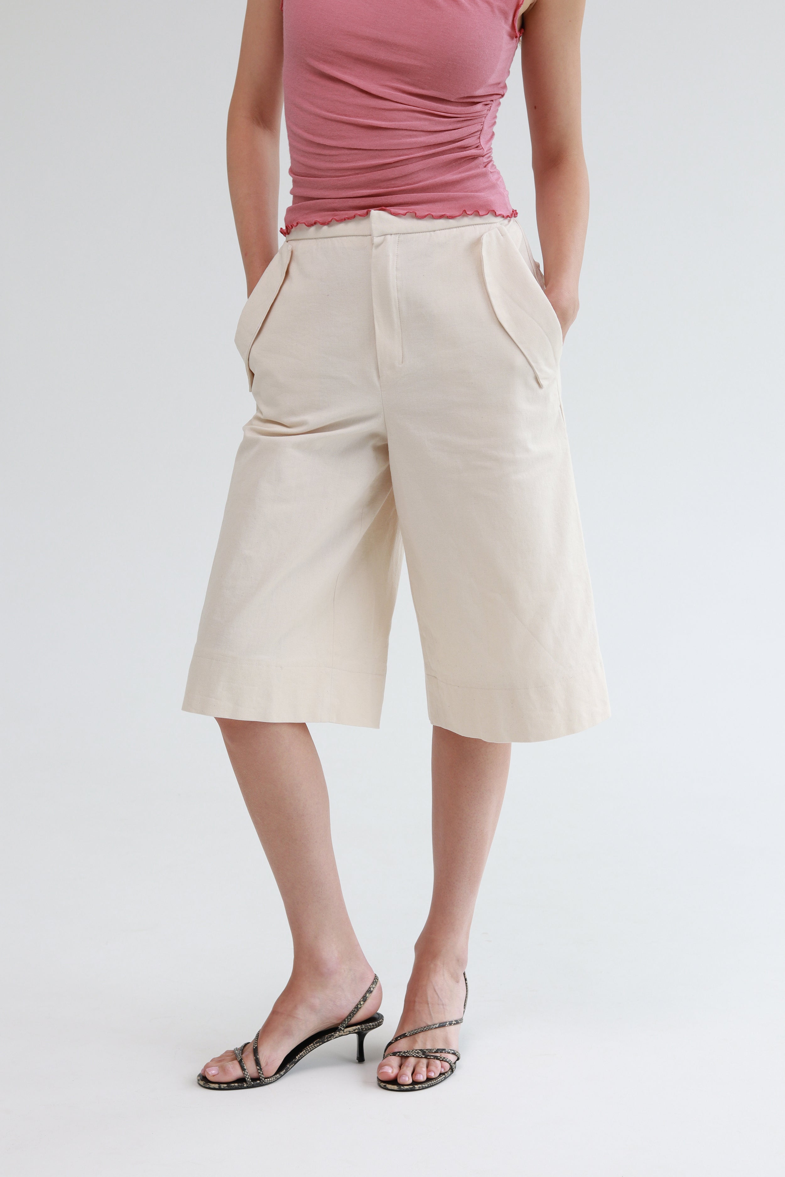TEJA bermuda shorts in vanilla