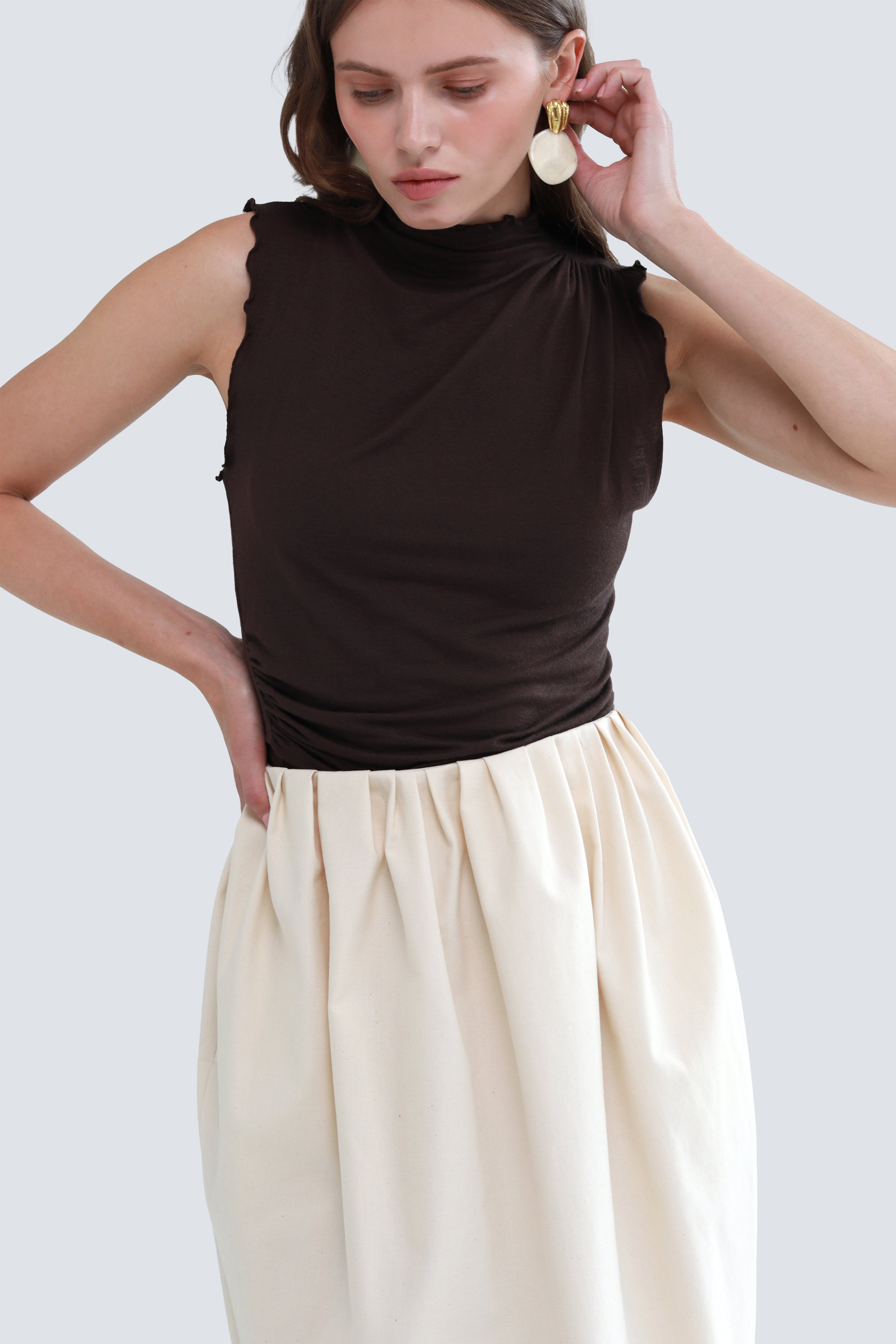 NAOMI bubble skirt in ivory