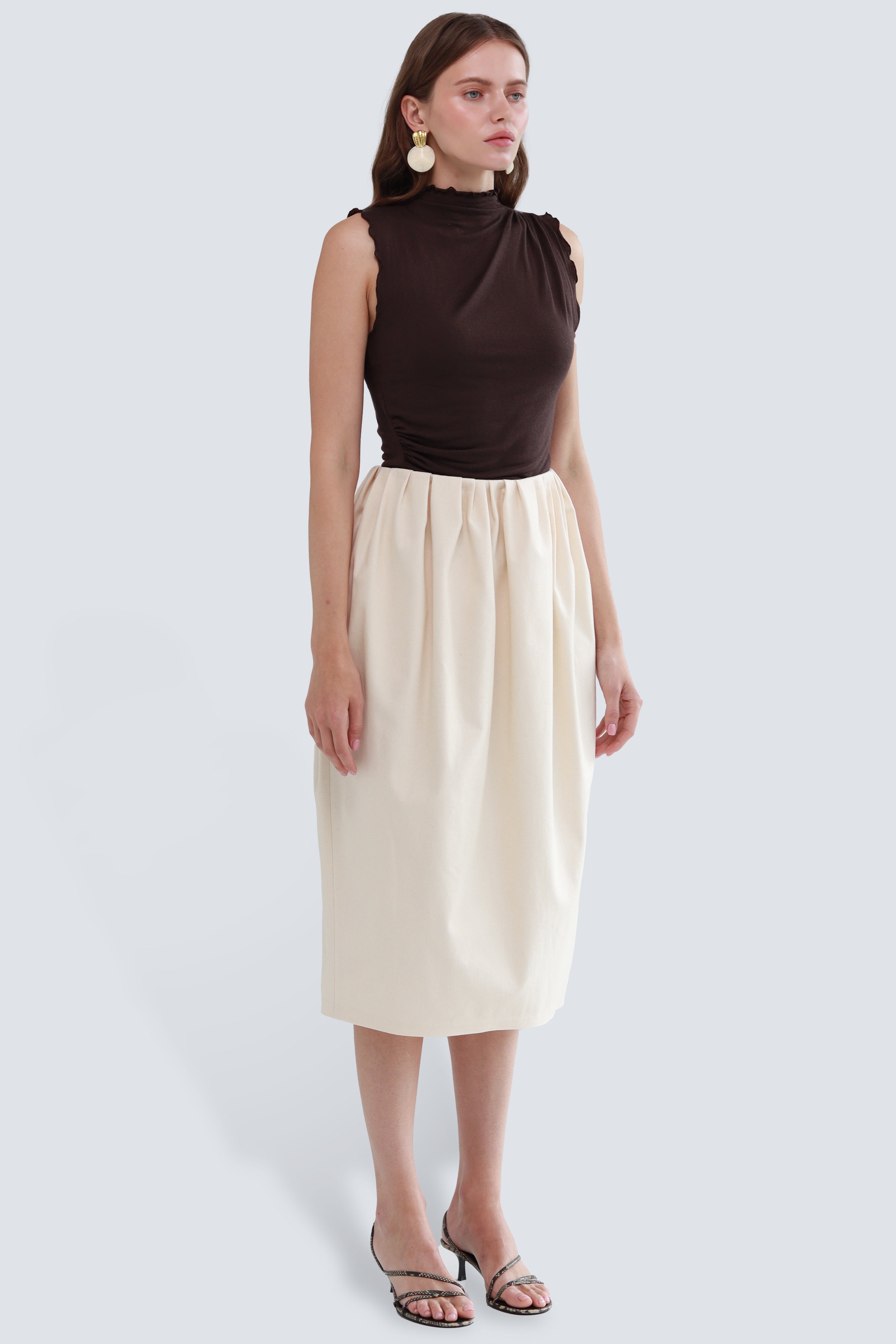 NAOMI bubble skirt in ivory