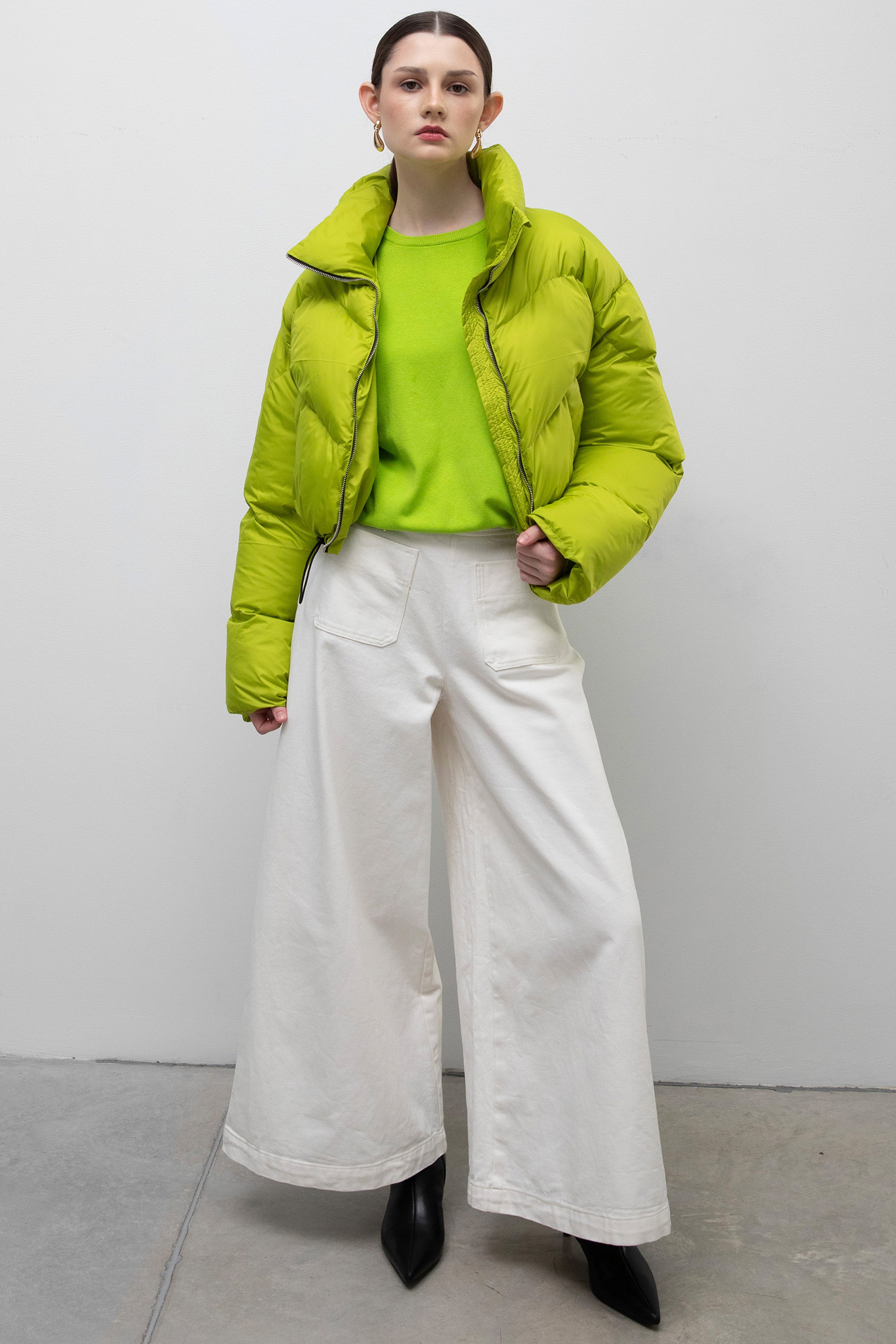 BABY puffer jacket in green