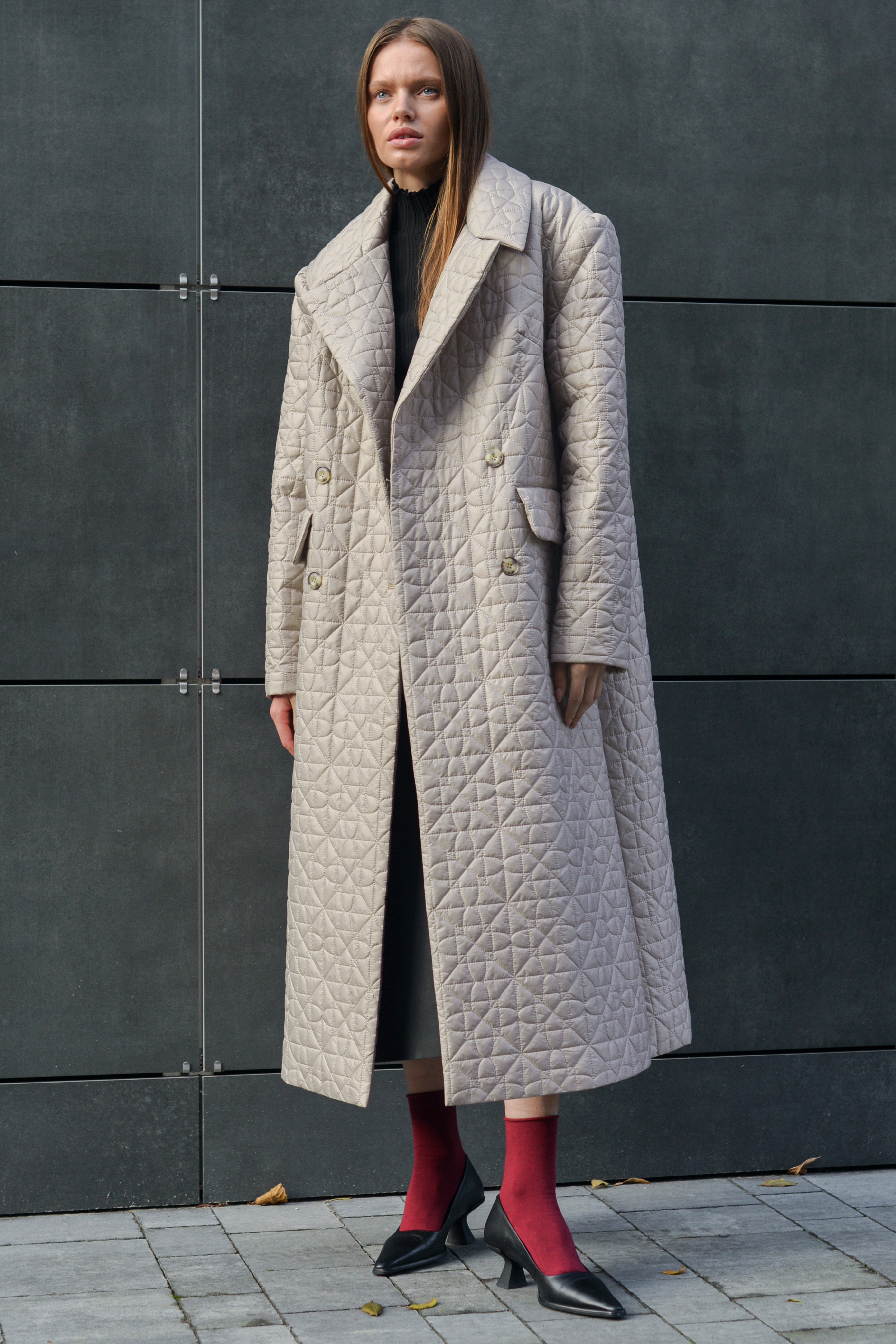 FREJA maxi coat in ivory