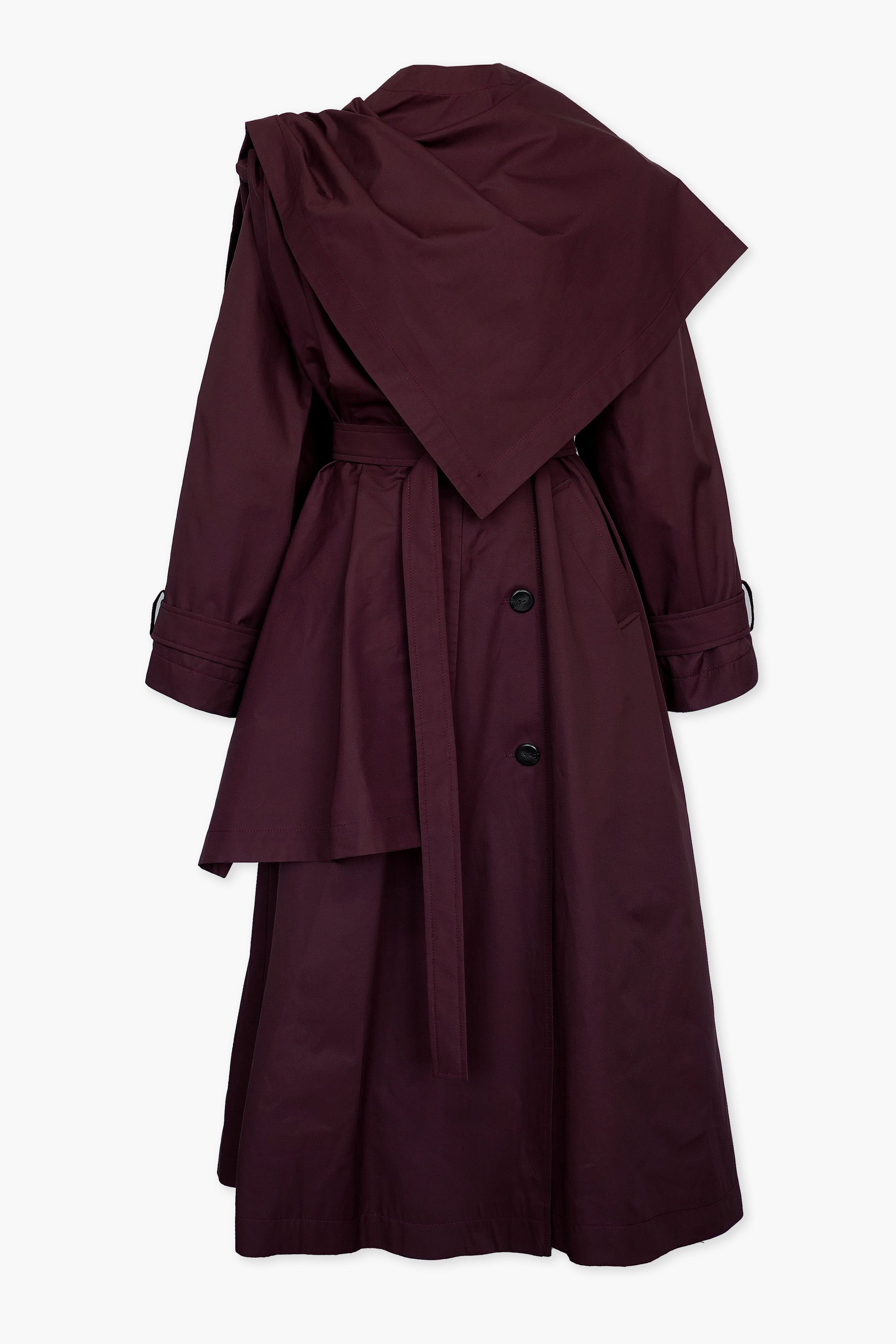 Тренчкот AMSTERDAM / бургунді