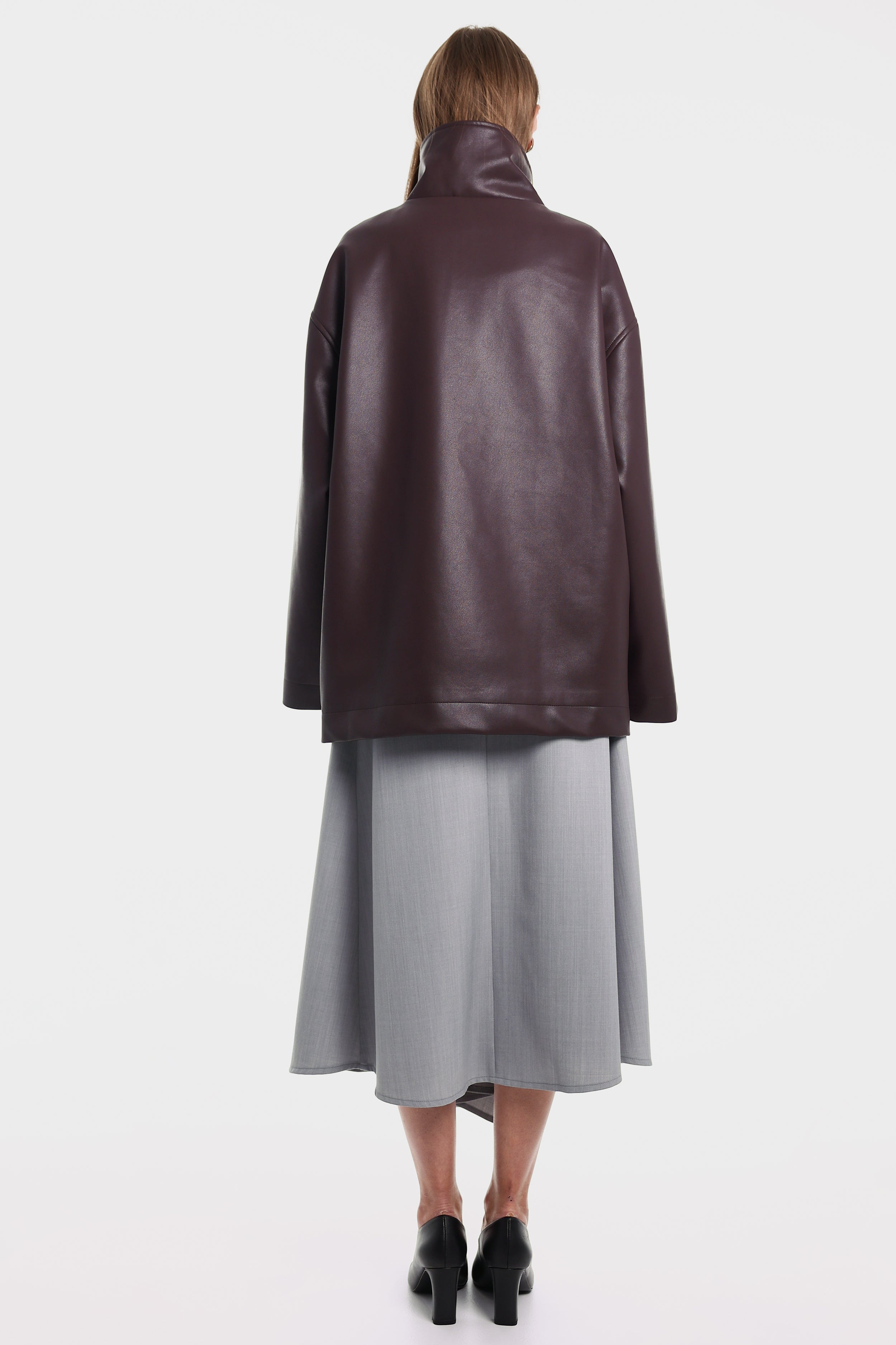 CAROLINE jacket in brushed burgundy