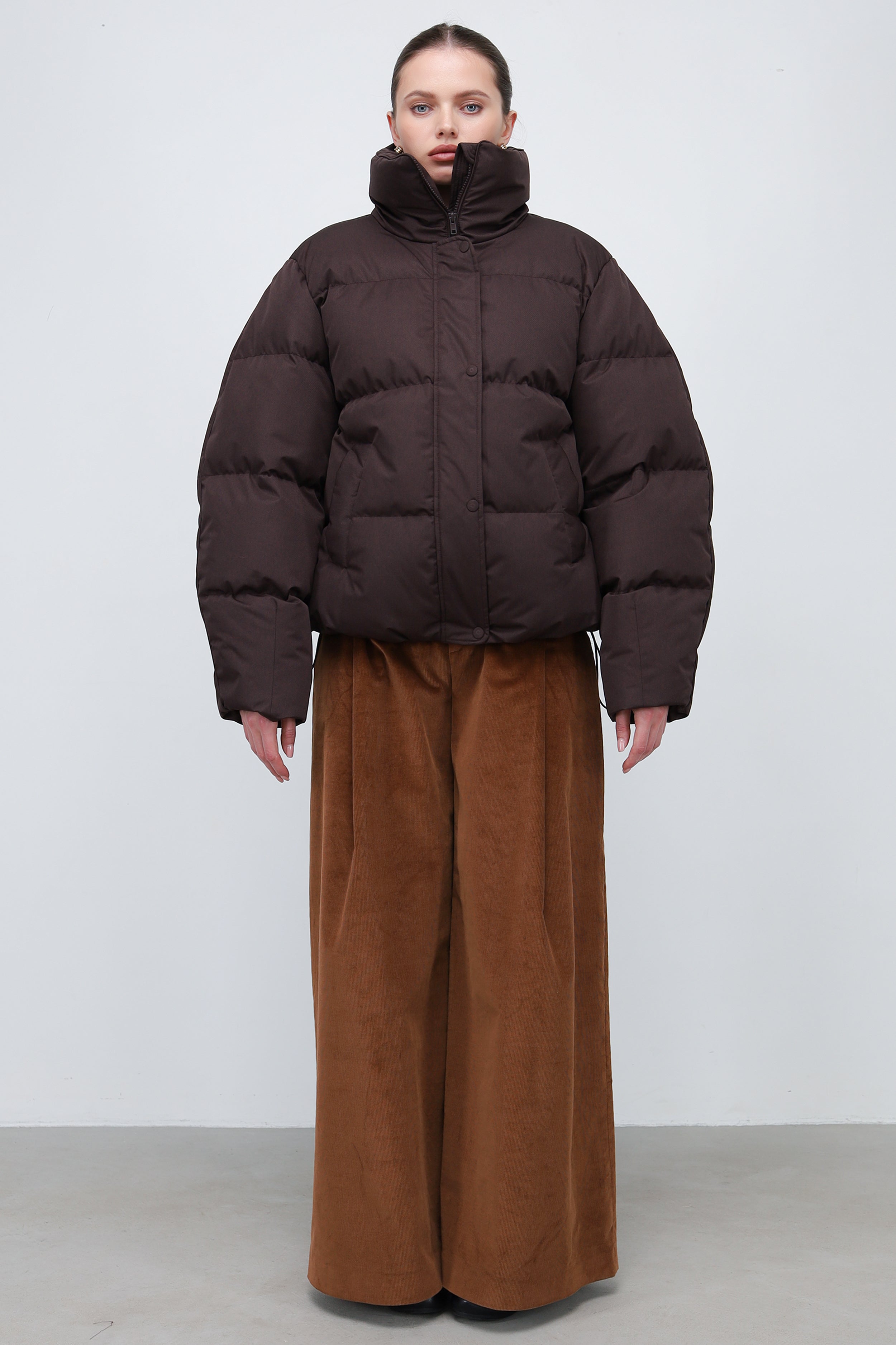 Пуховик VOSS / шоколадний