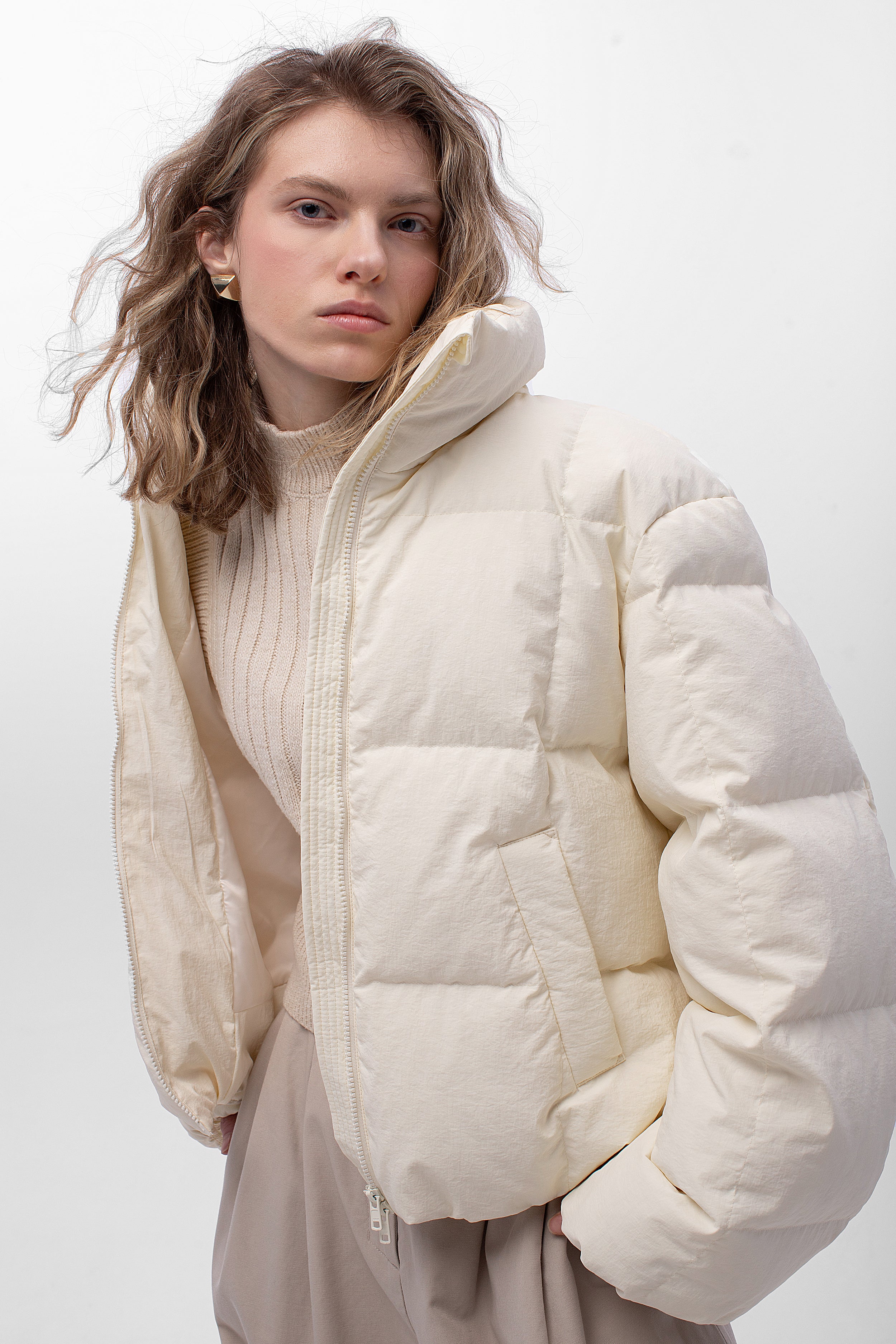 NORDEN down jacket in milk
