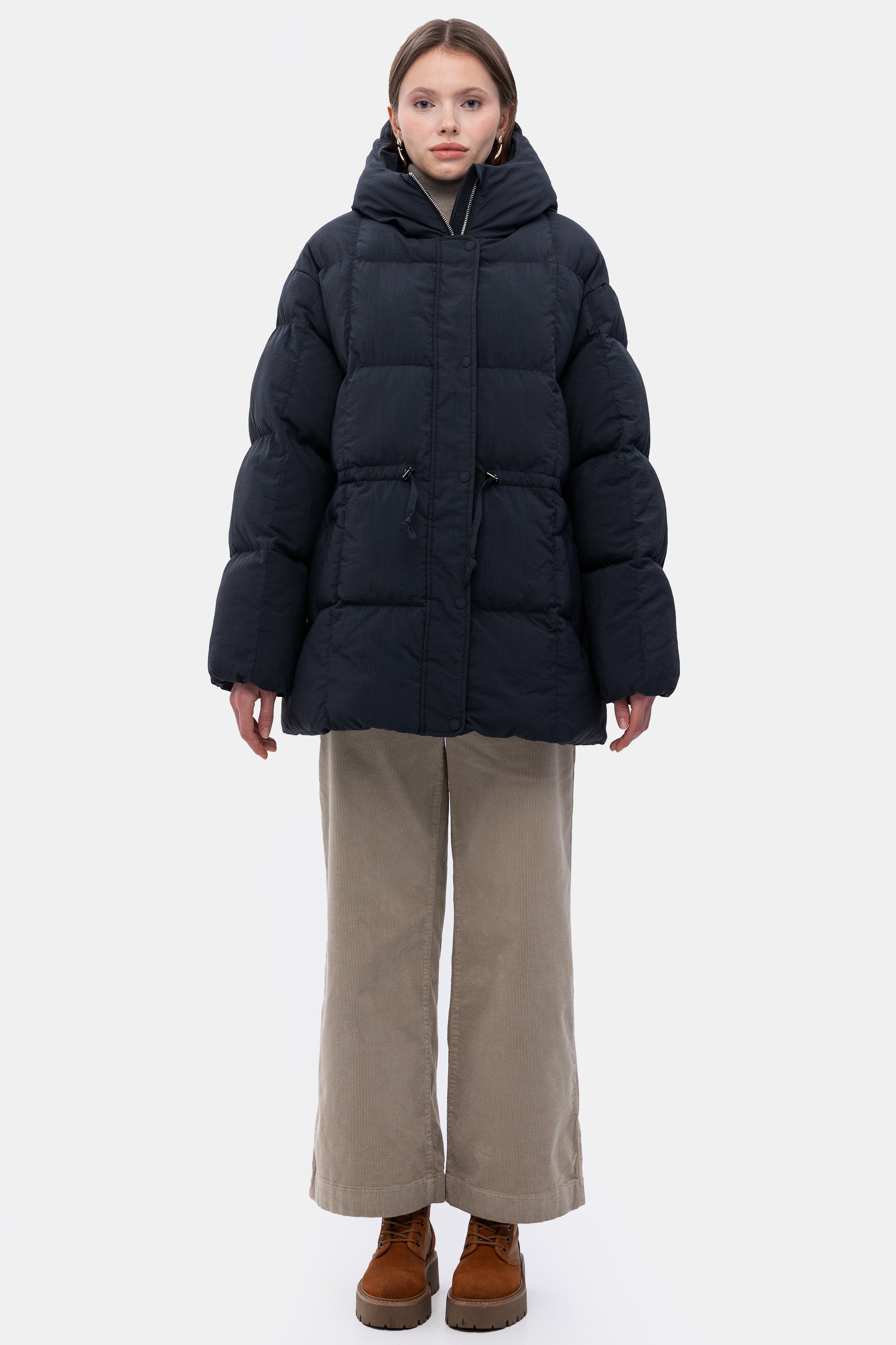 RONNE puffer jacket in graphite
