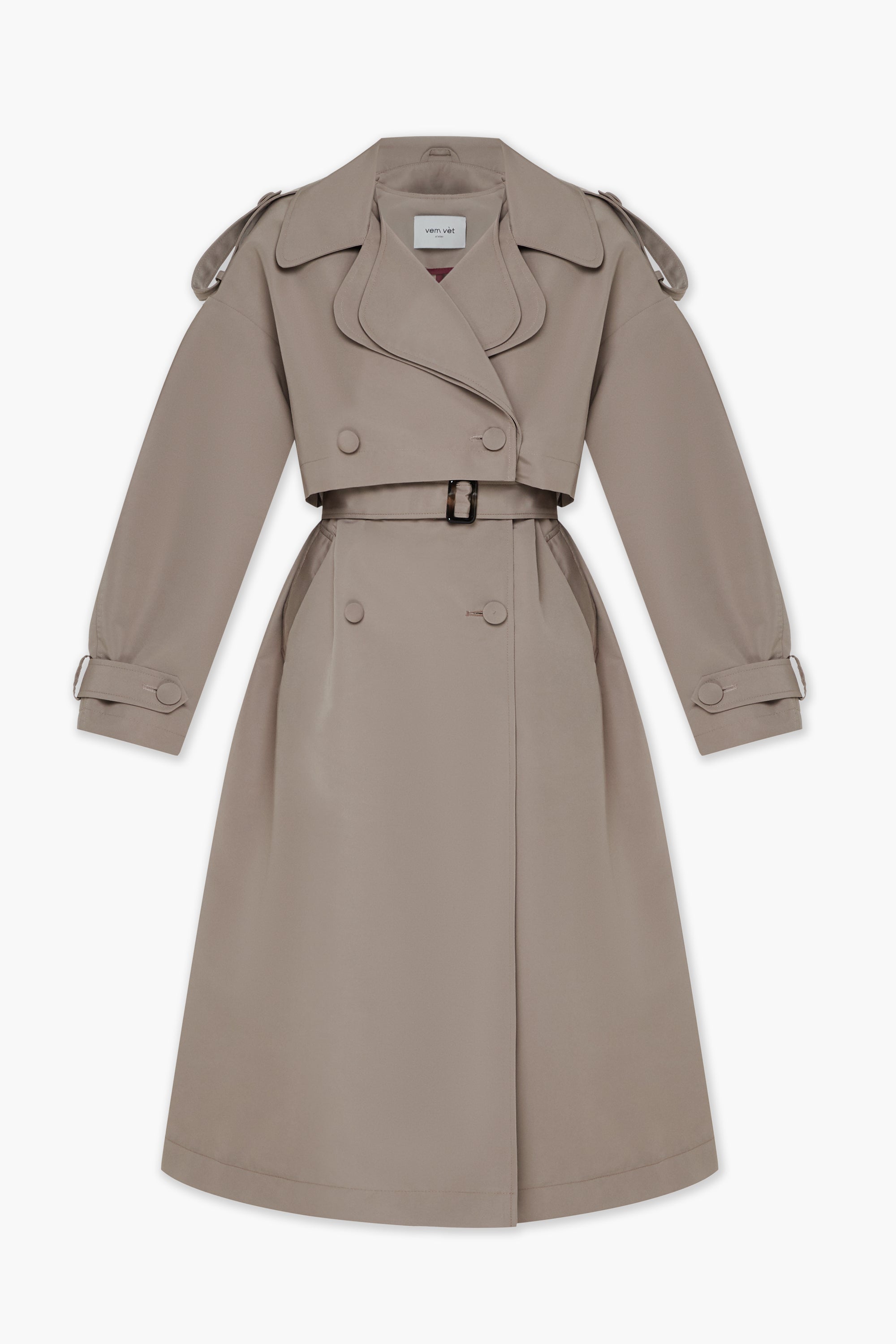 BERGEN trench coat in taupe