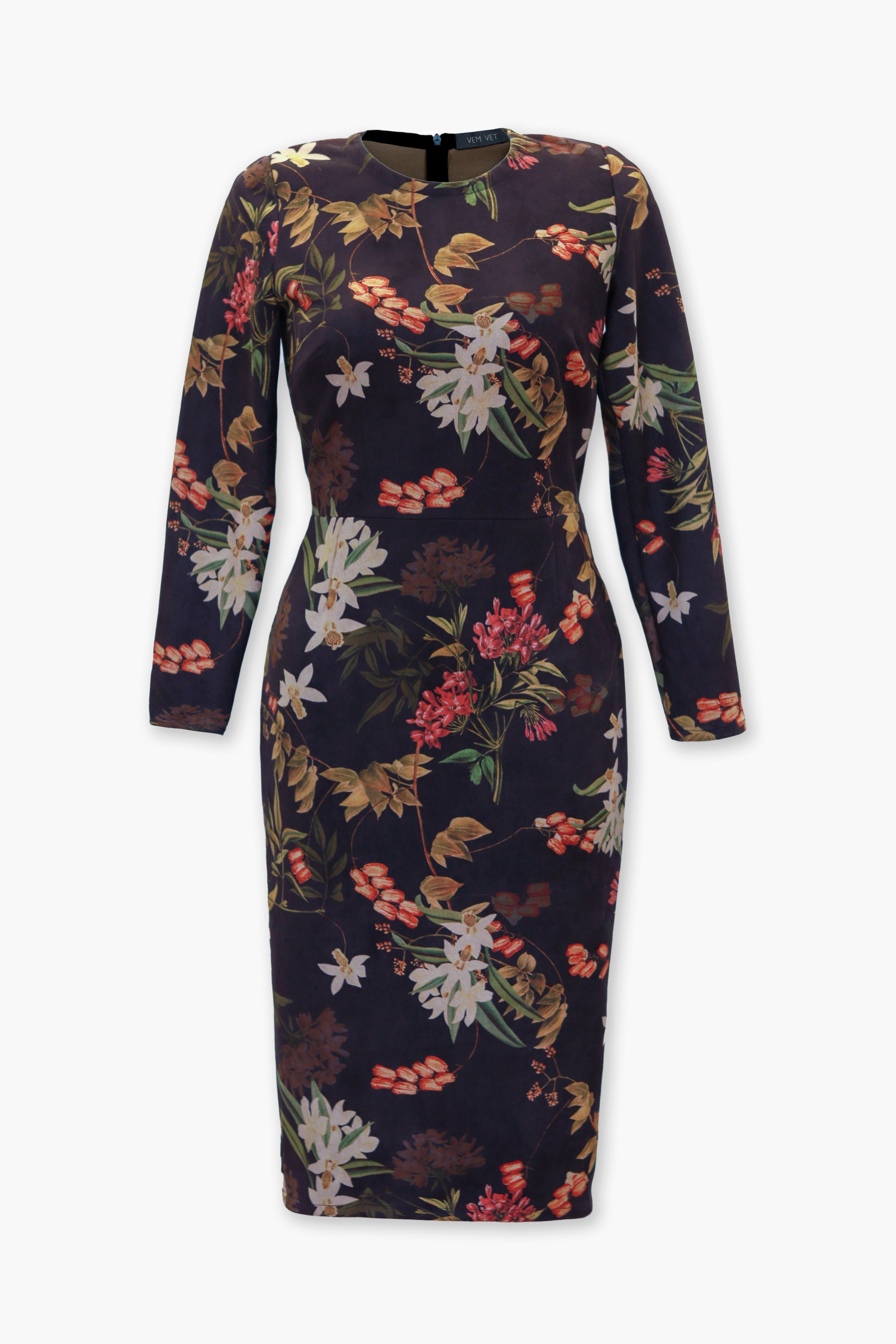 Suede dress Nora in violet