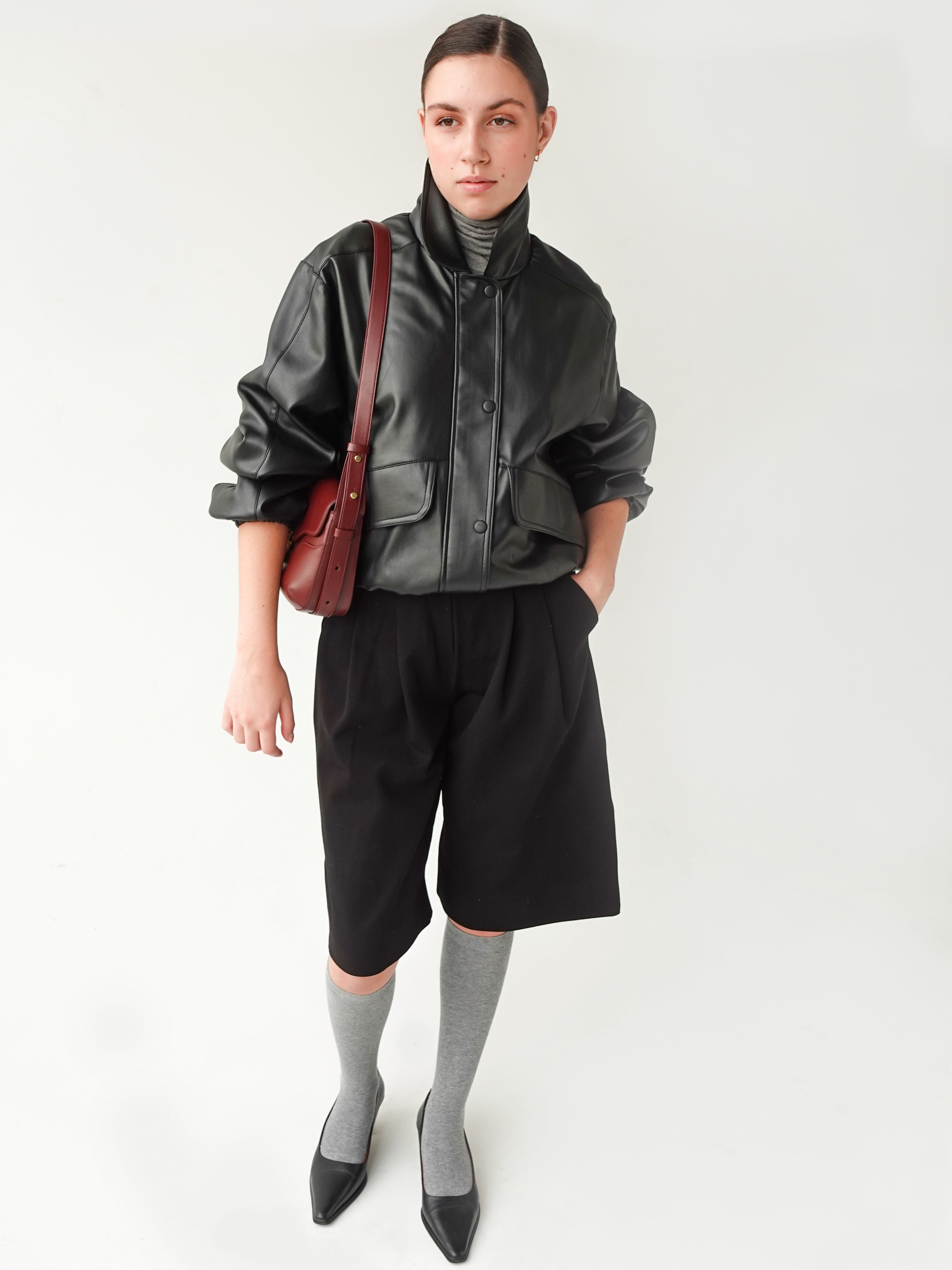 CHICAGO bomber jacket in black