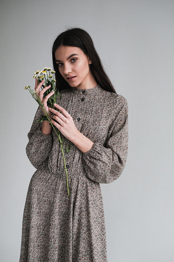 CHLOE midi dress in grey