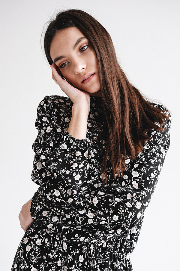 CHLOE midi dress in black