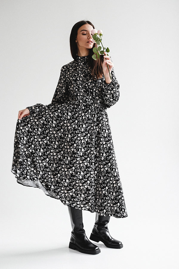 CHLOE midi dress in black
