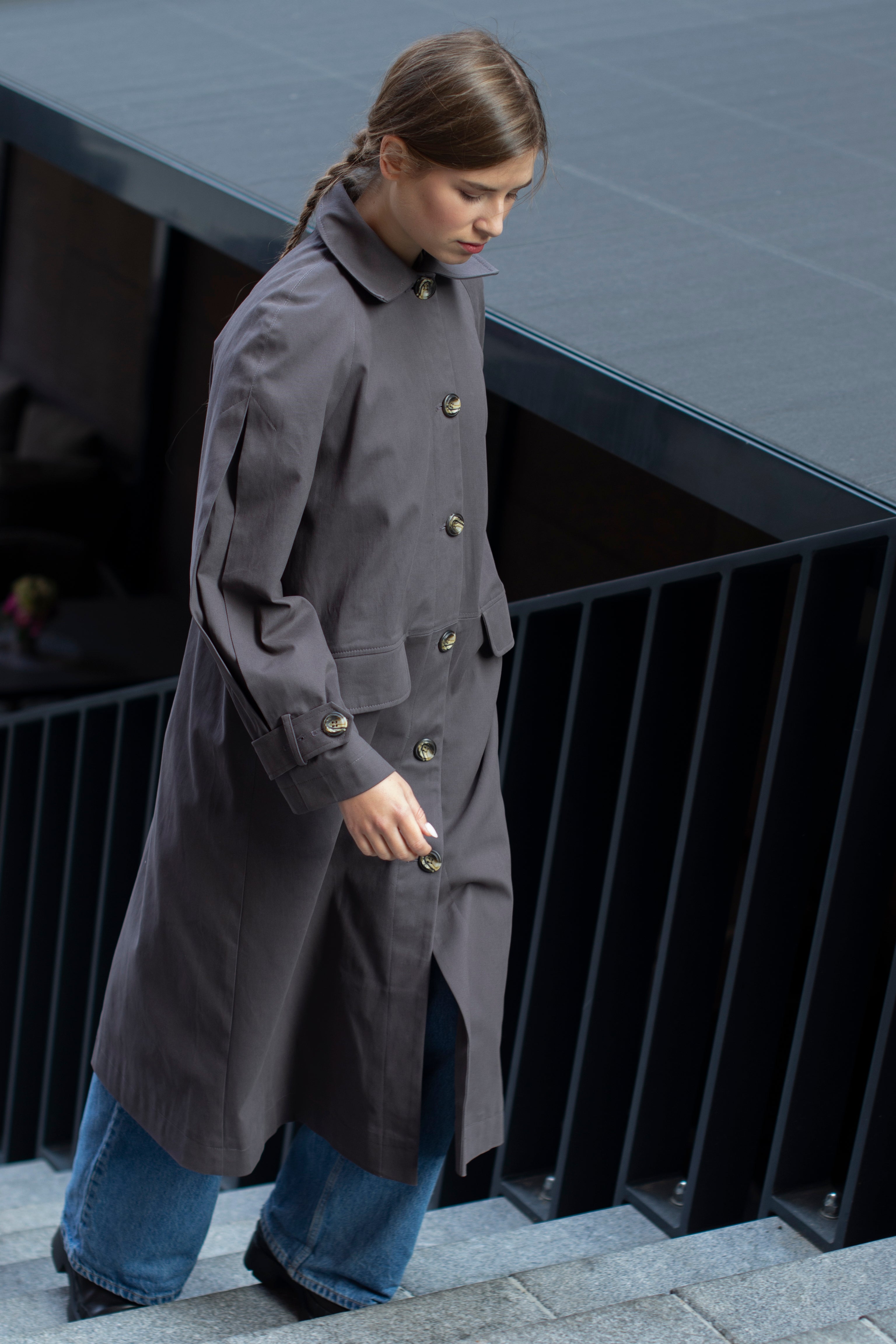 Trench coat Toronto in grey