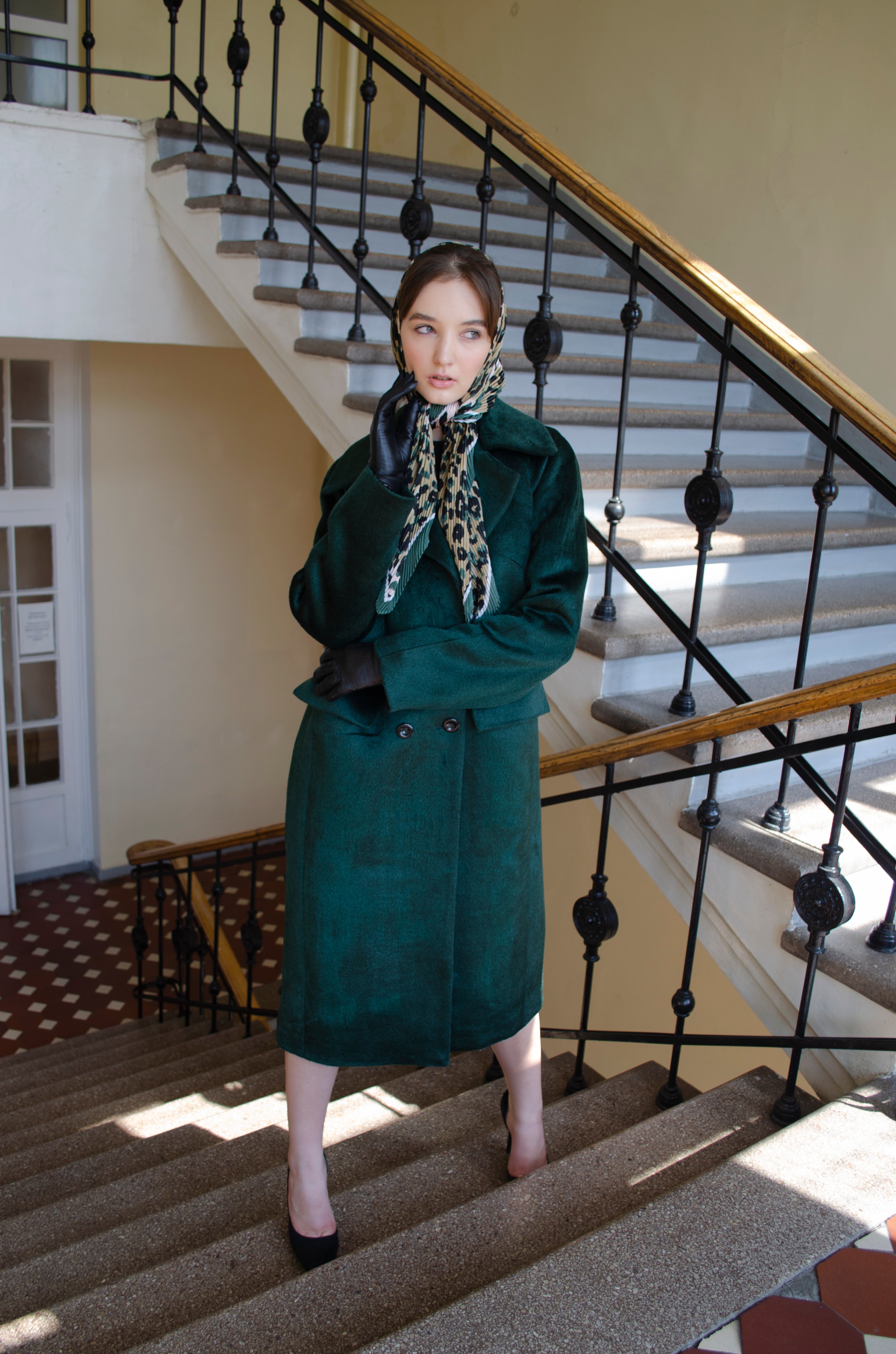 Coat Amelia in forest green