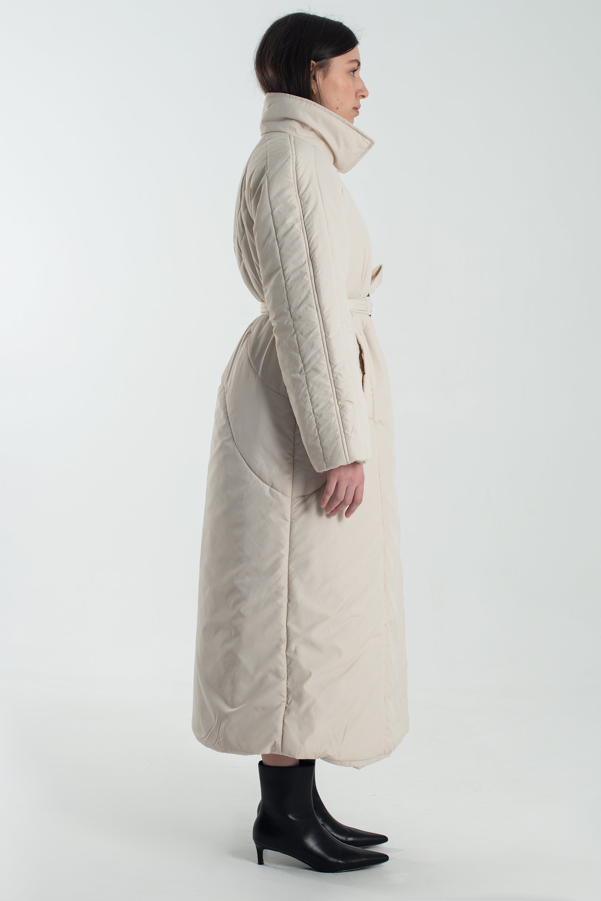 OSLO maxi coat in ivory
