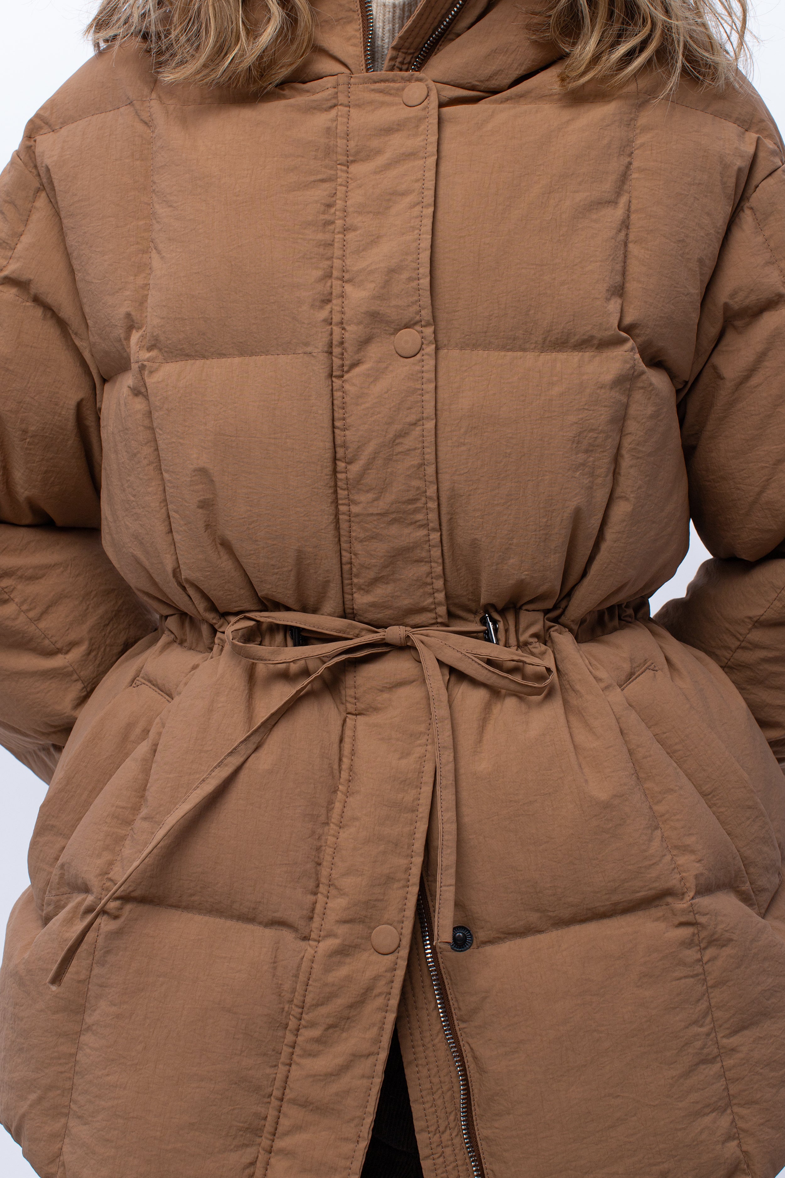 RONNE puffer jacket in sand