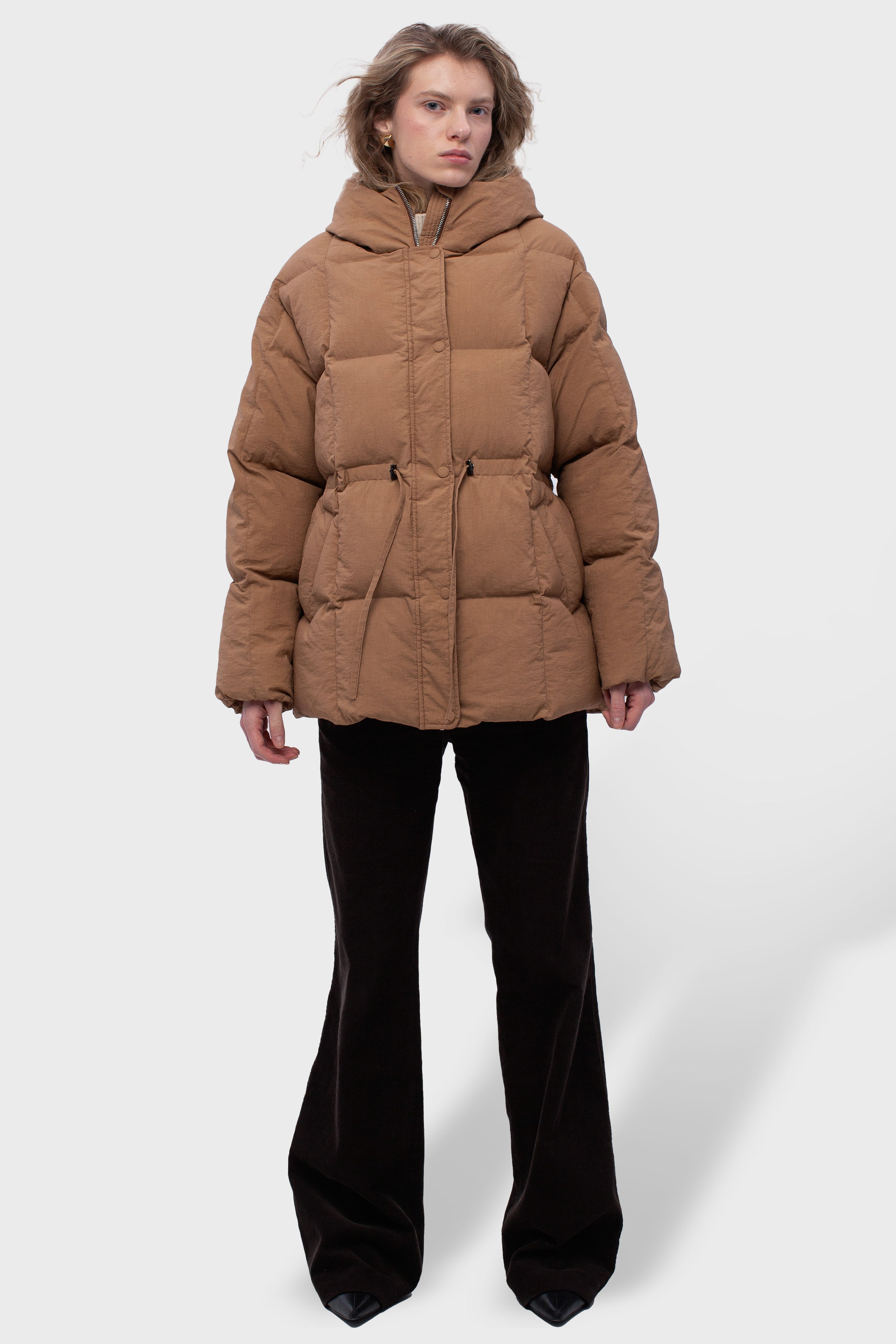 RONNE puffer jacket in sand
