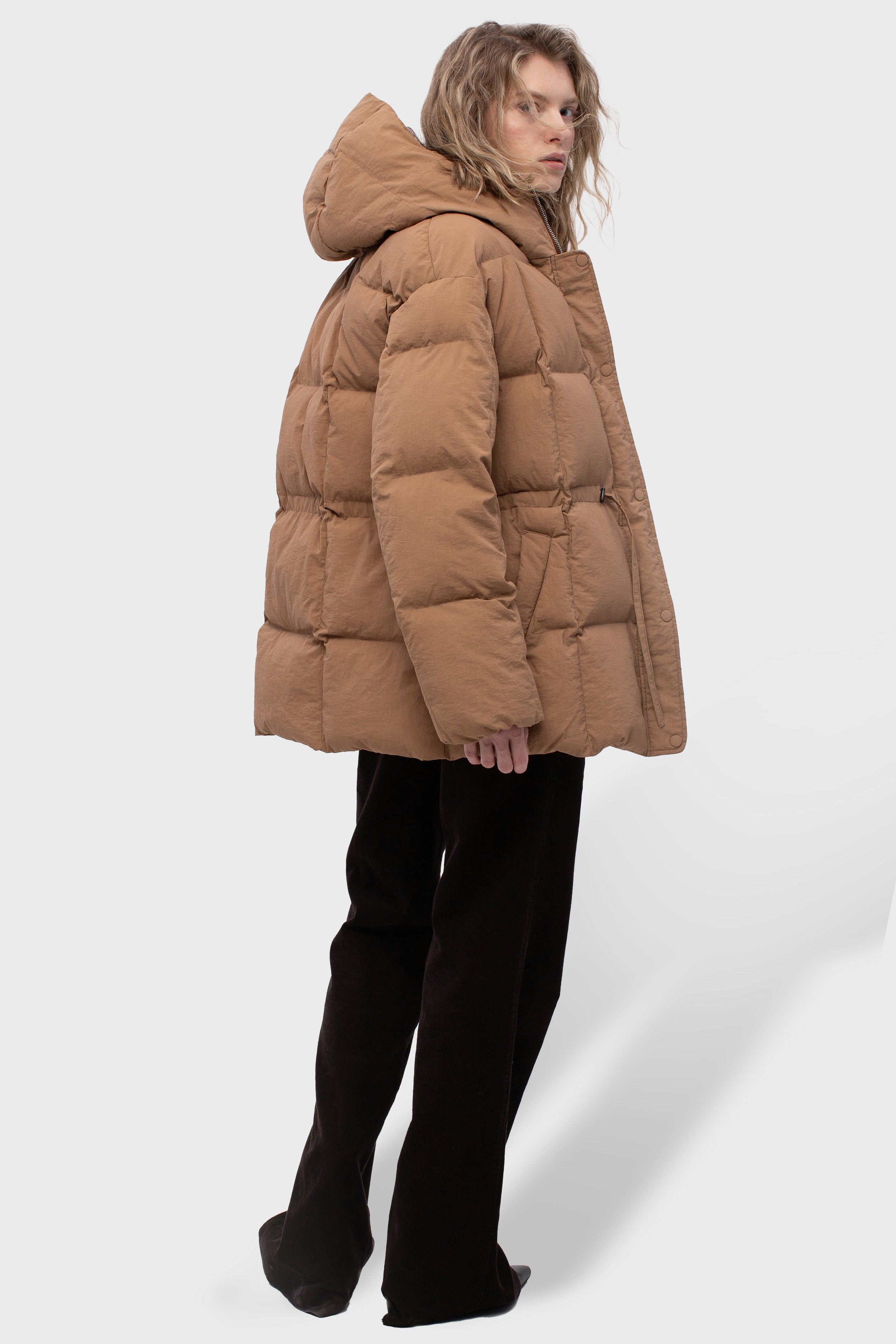 RONNE puffer jacket in sand