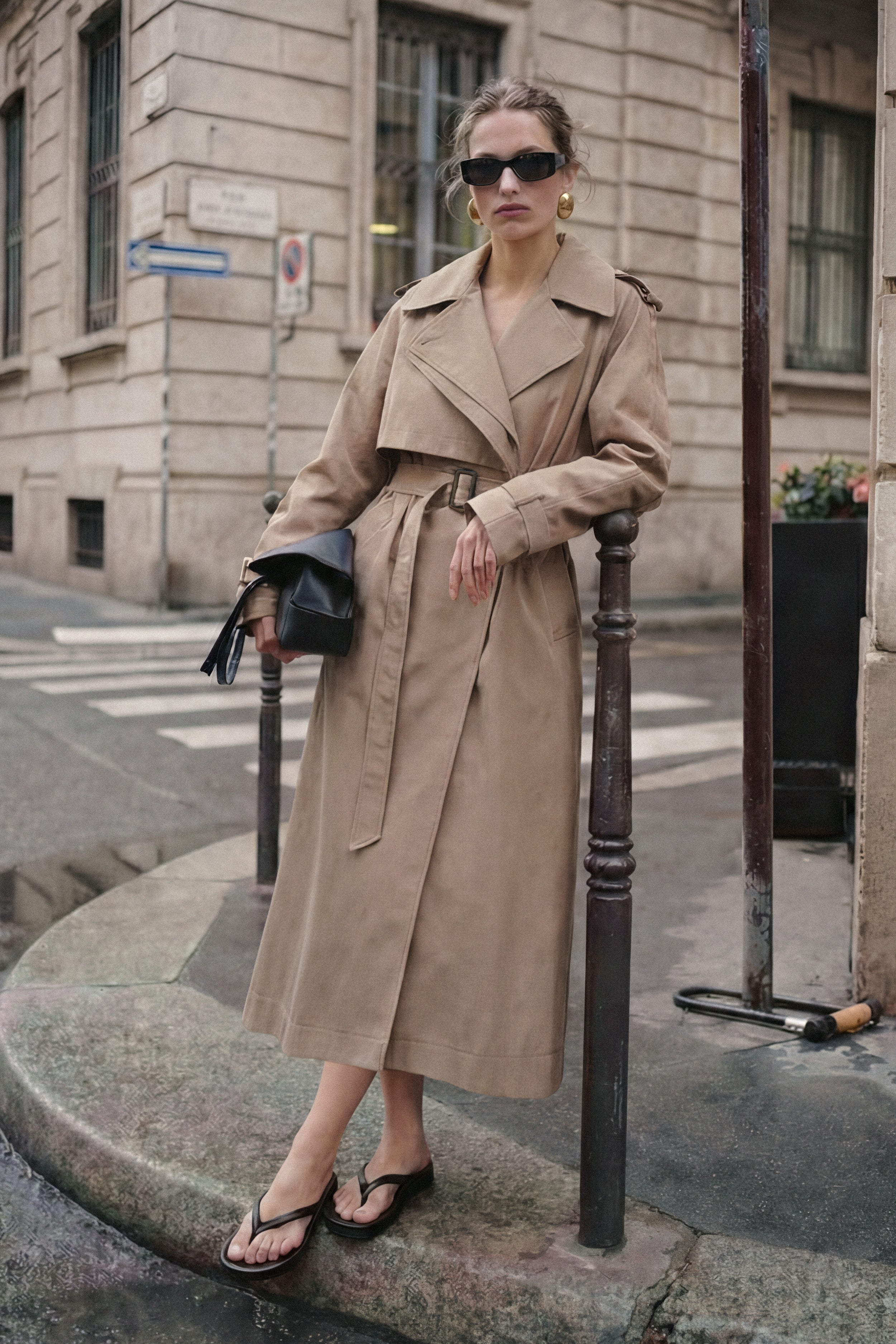 Тренч MILANO MAXI / бежевий