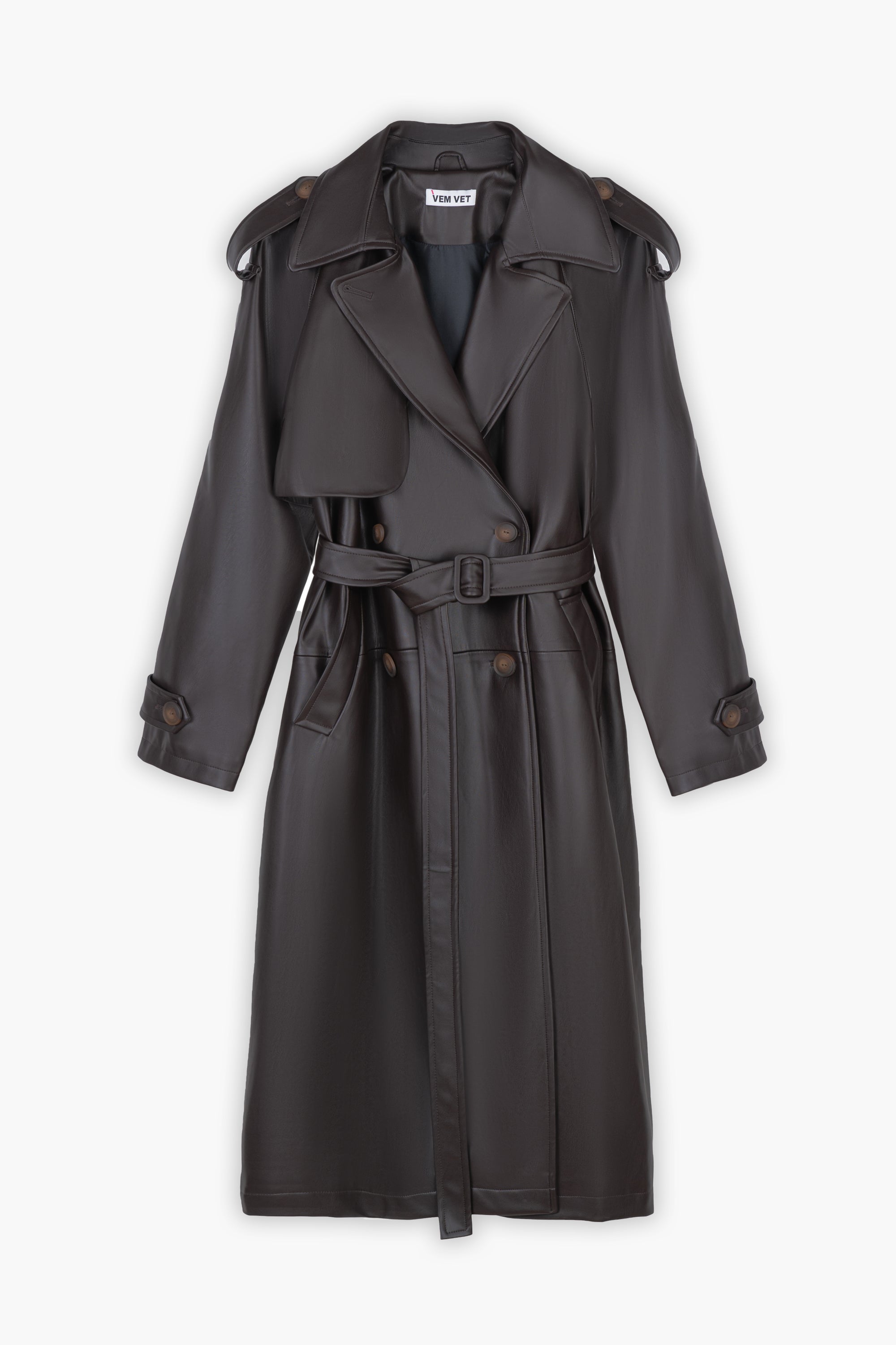 BERLIN trench coat / dark chocolate