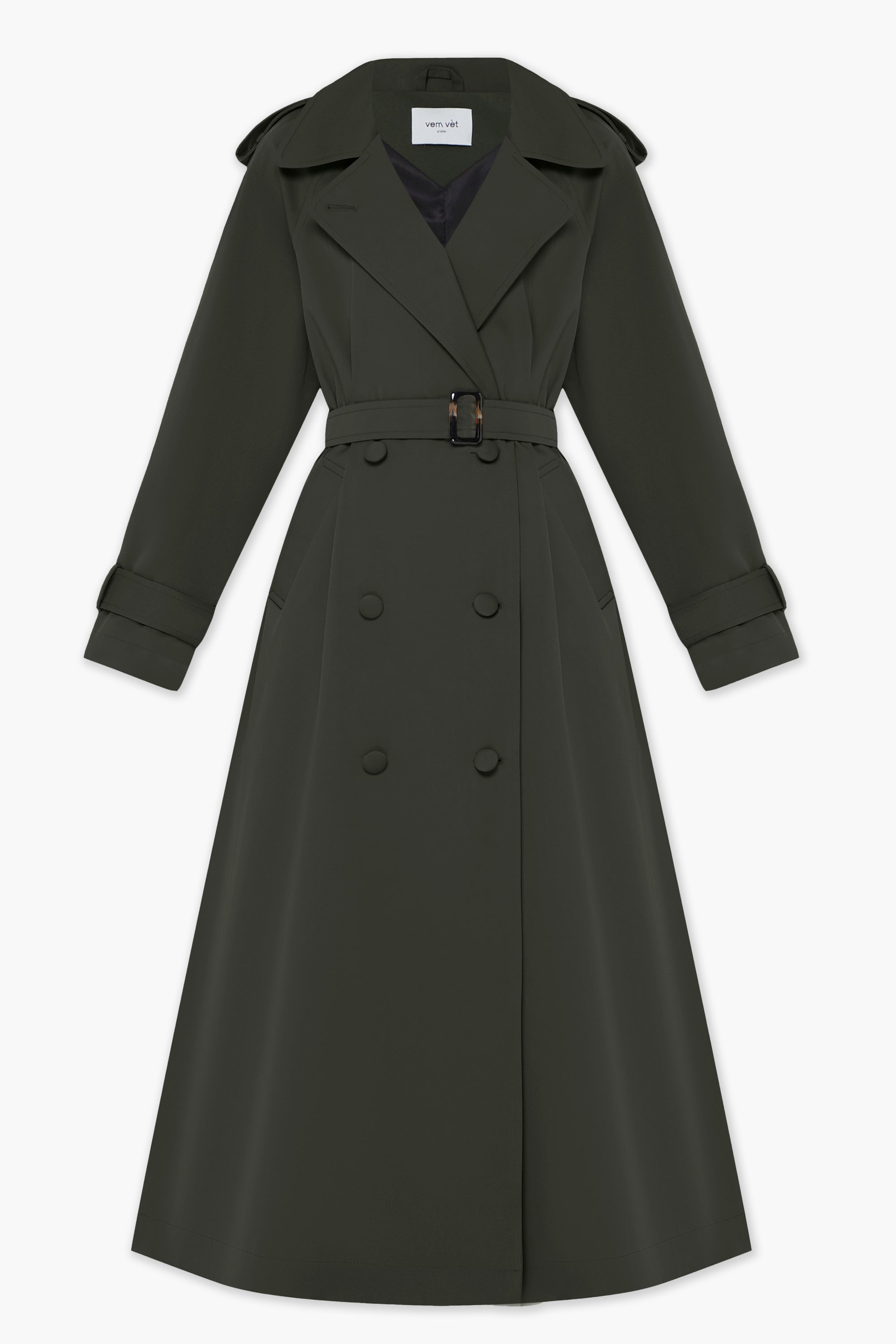 AMSTERDAM trench coat / forest green