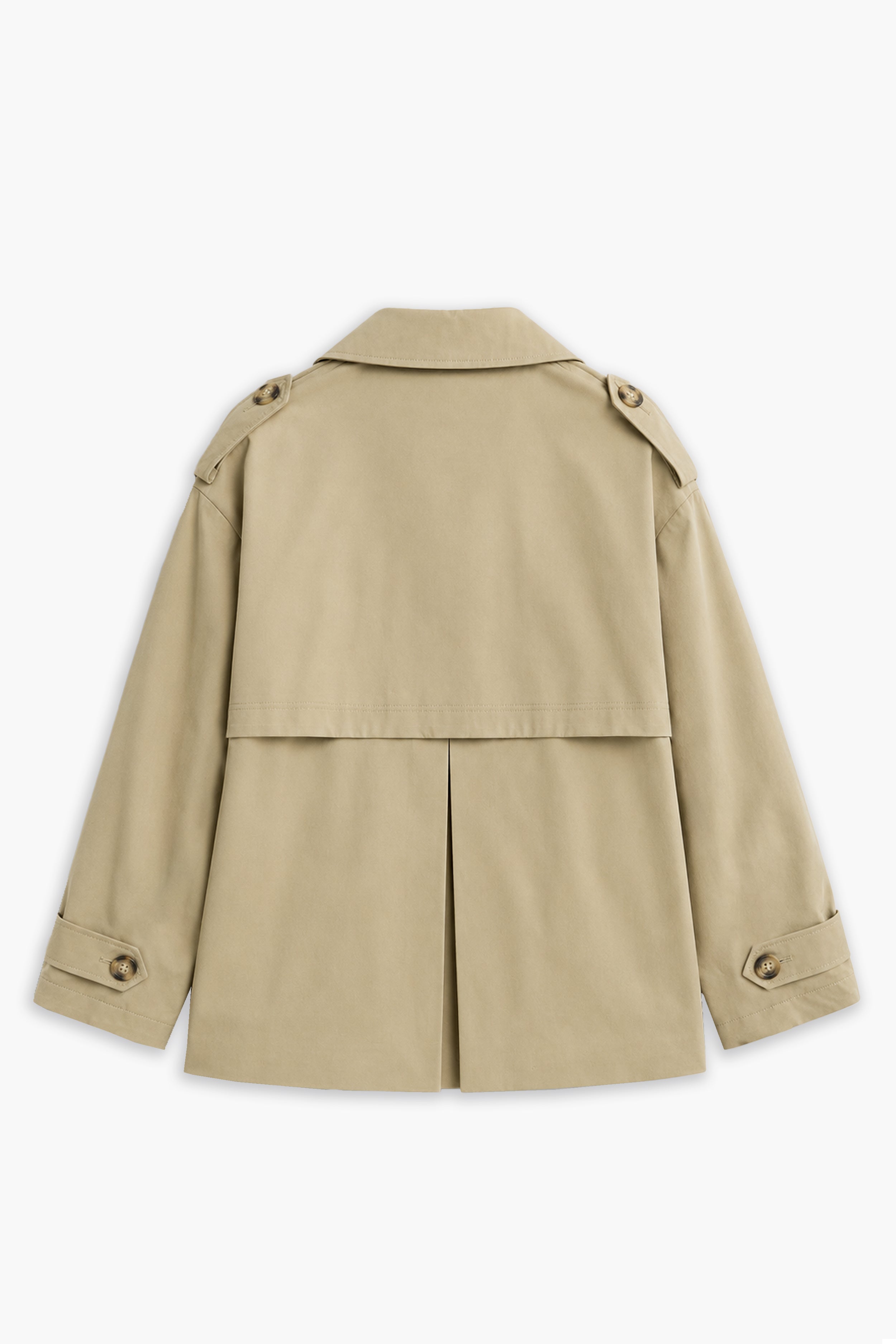 PARIS short trench coat in dark beige