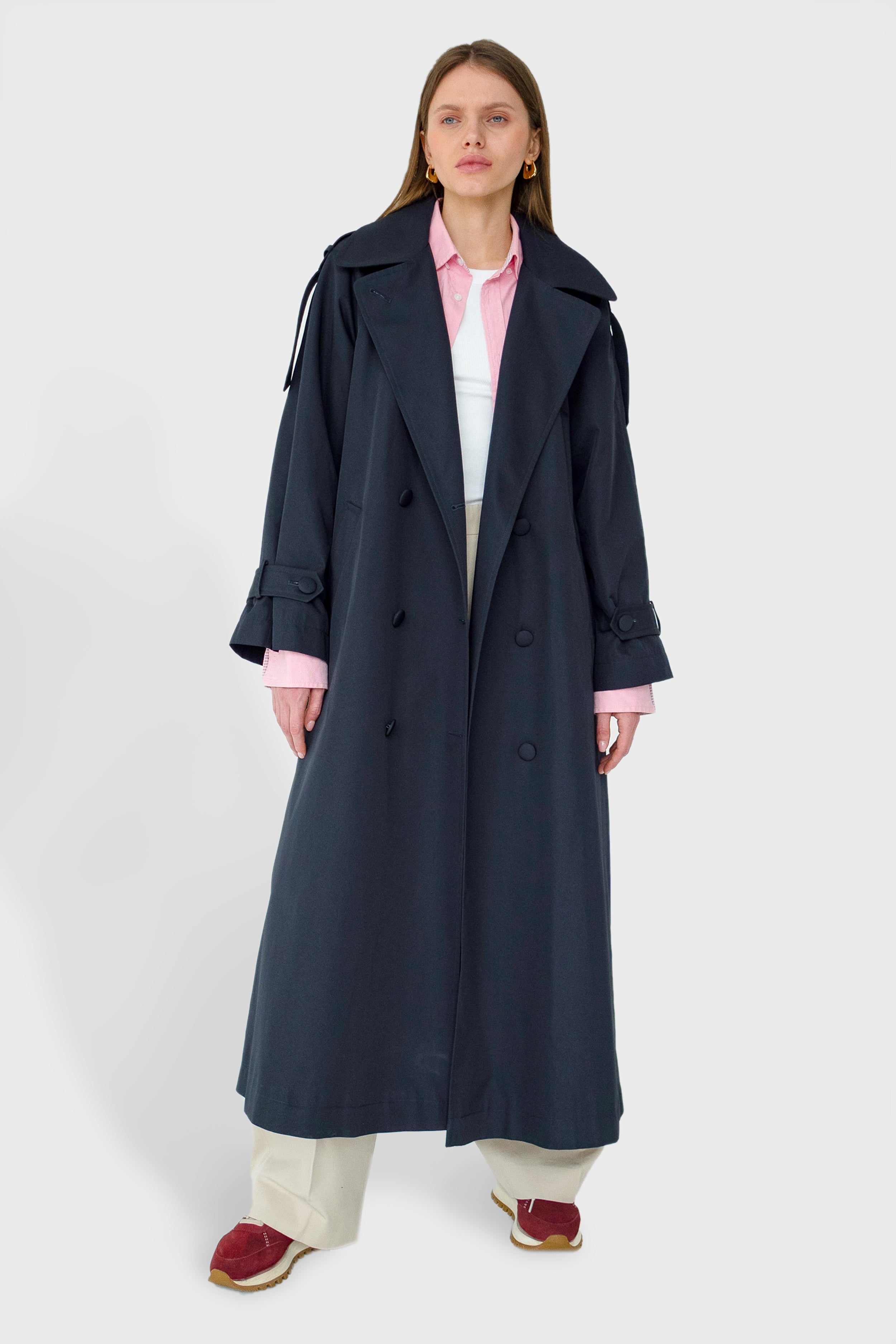 AMSTERDAM trench coat / navy