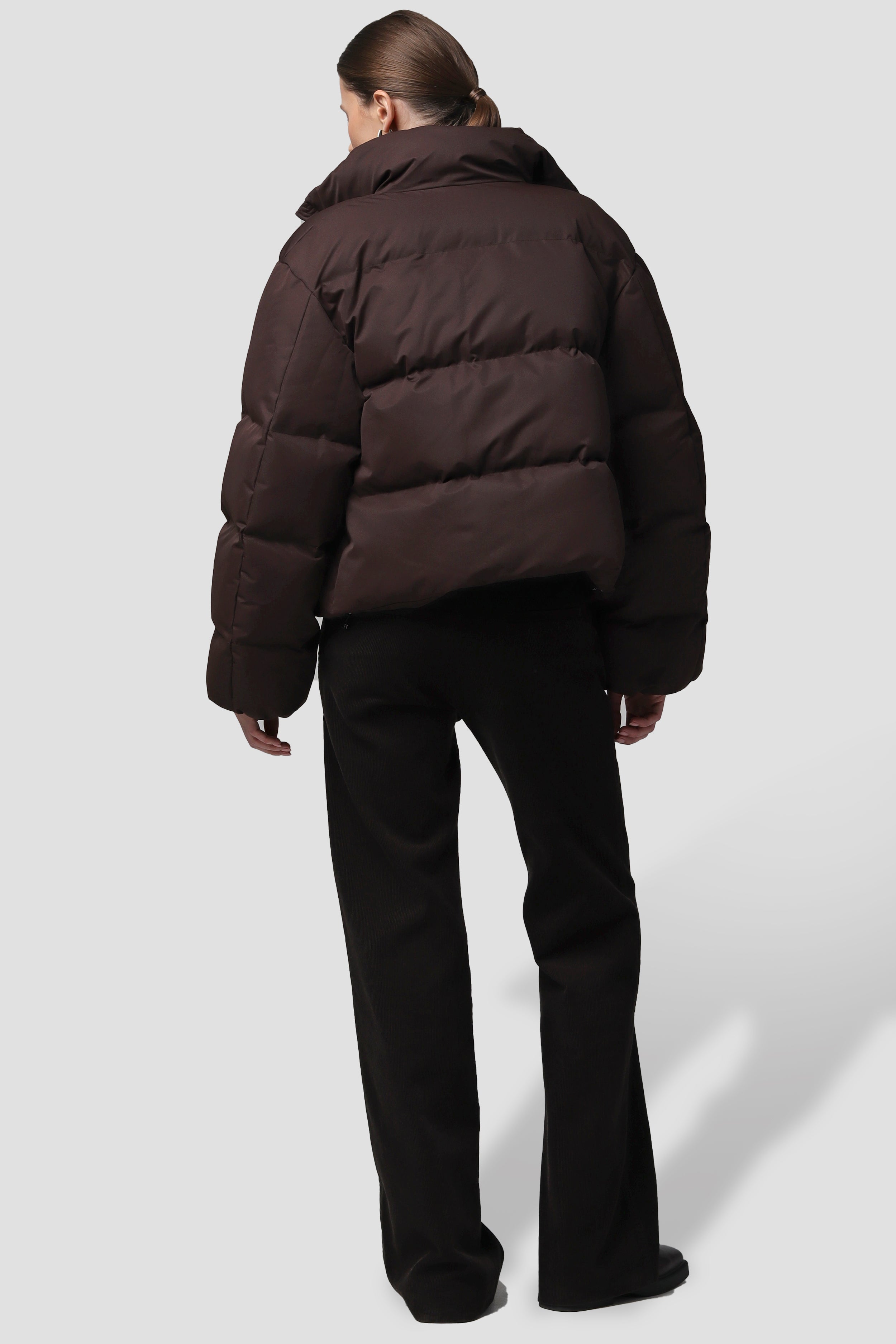 MORITZ puffer jacket in chocolate