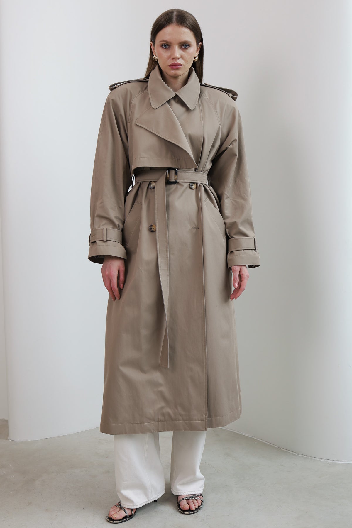 Тренч MILANO MAXI / бежевий