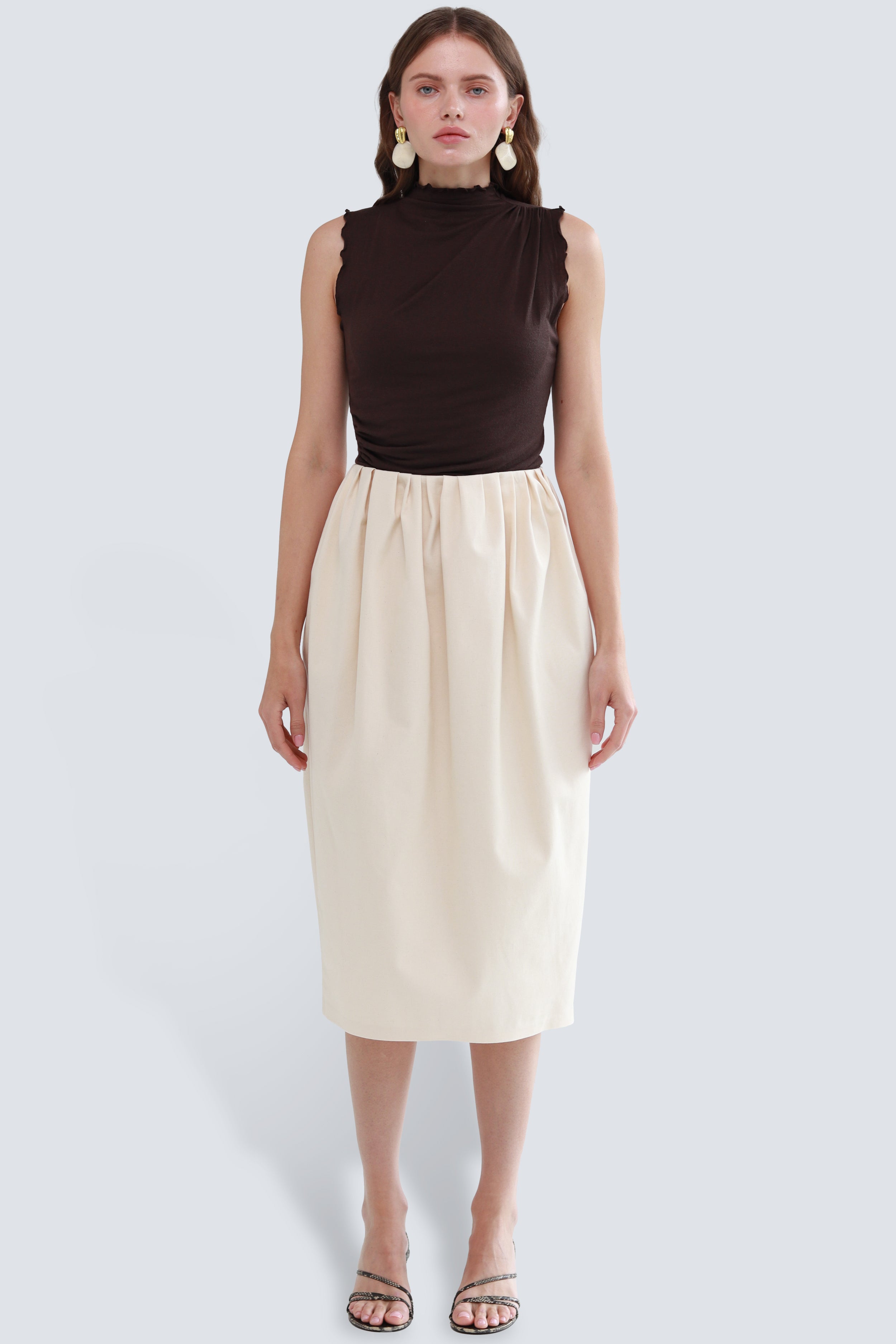 NAOMI bubble skirt in ivory