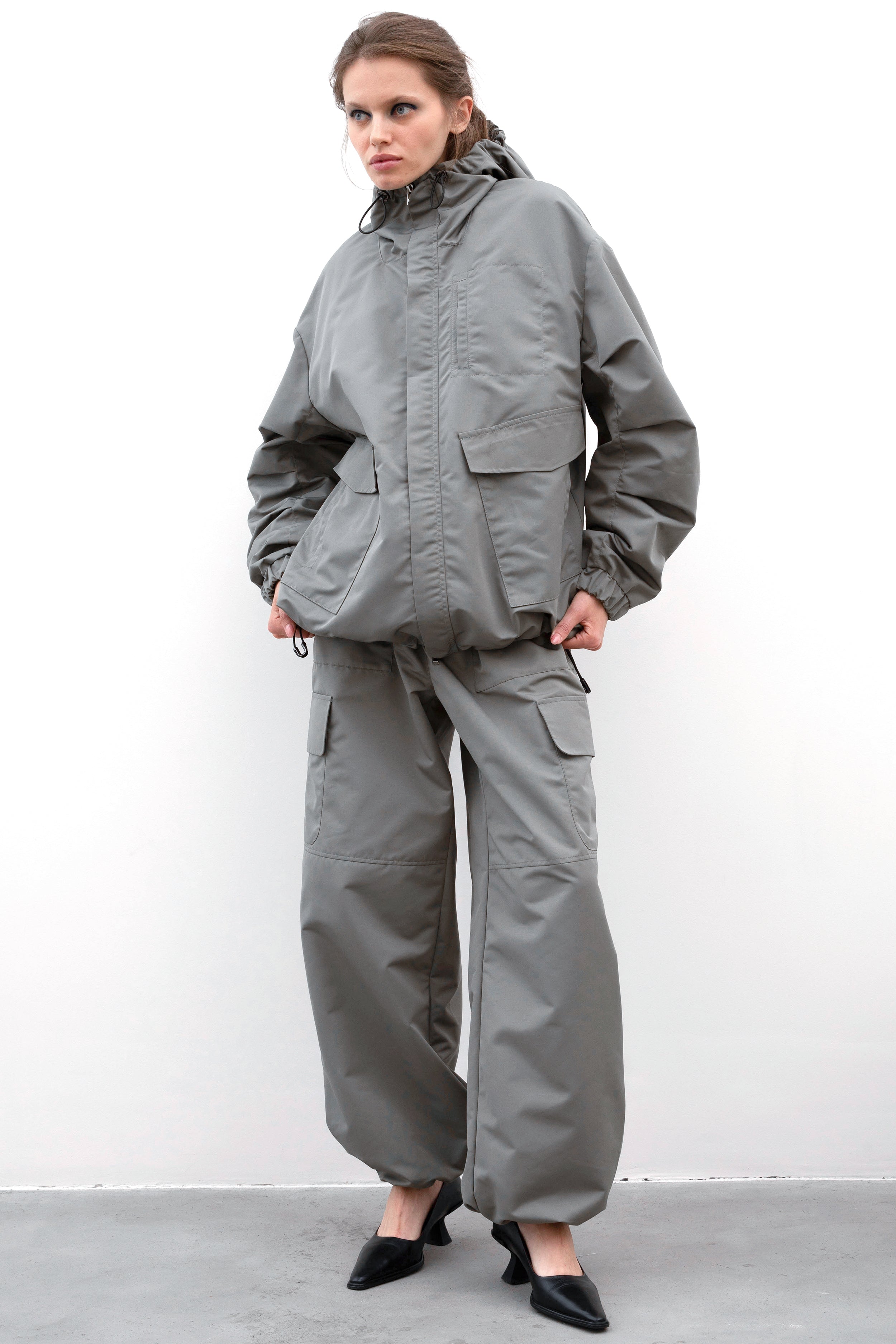 RAIN jacket in green grey