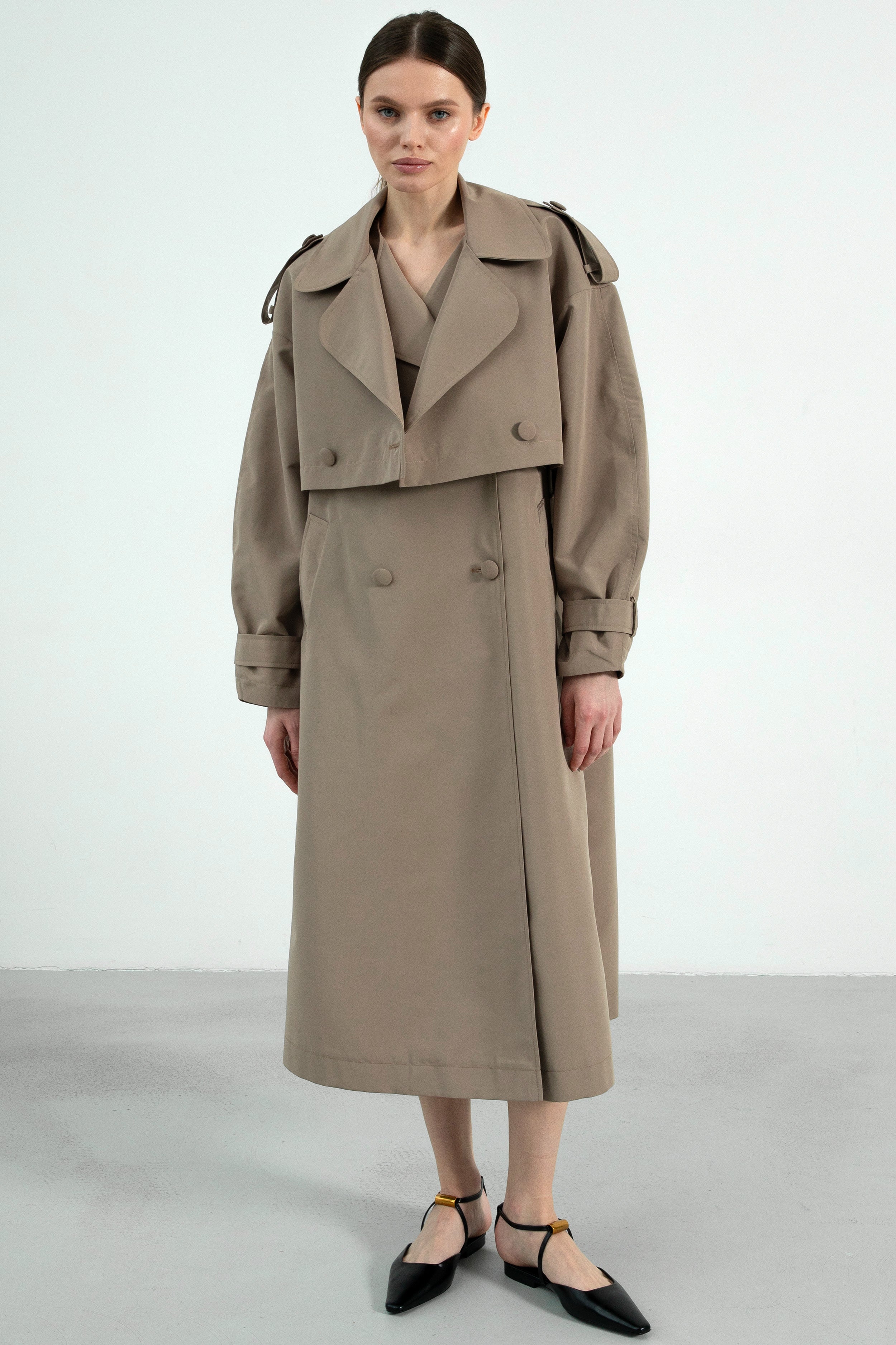 BERGEN trench coat / taupe