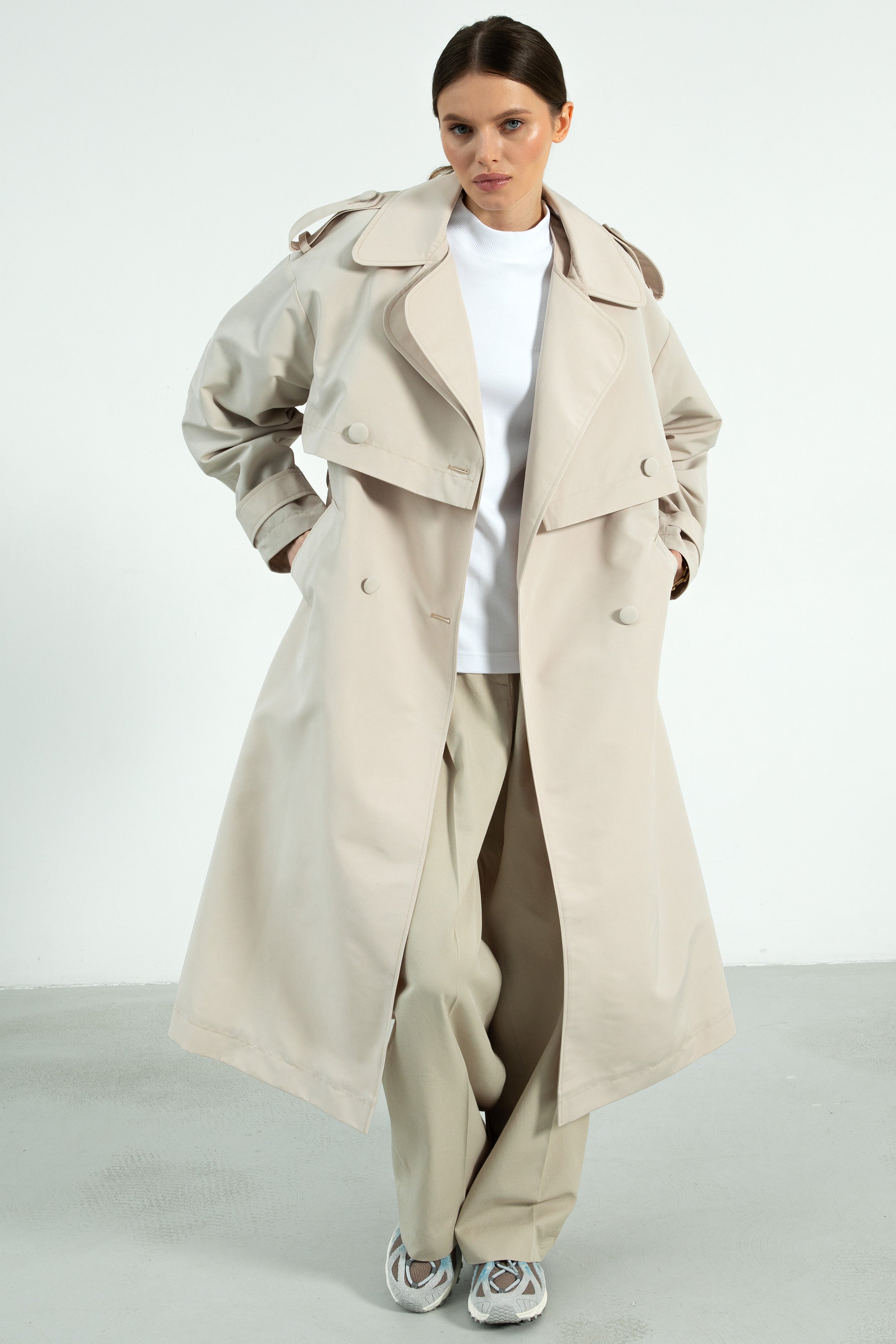 BERGEN trench coat / light biege