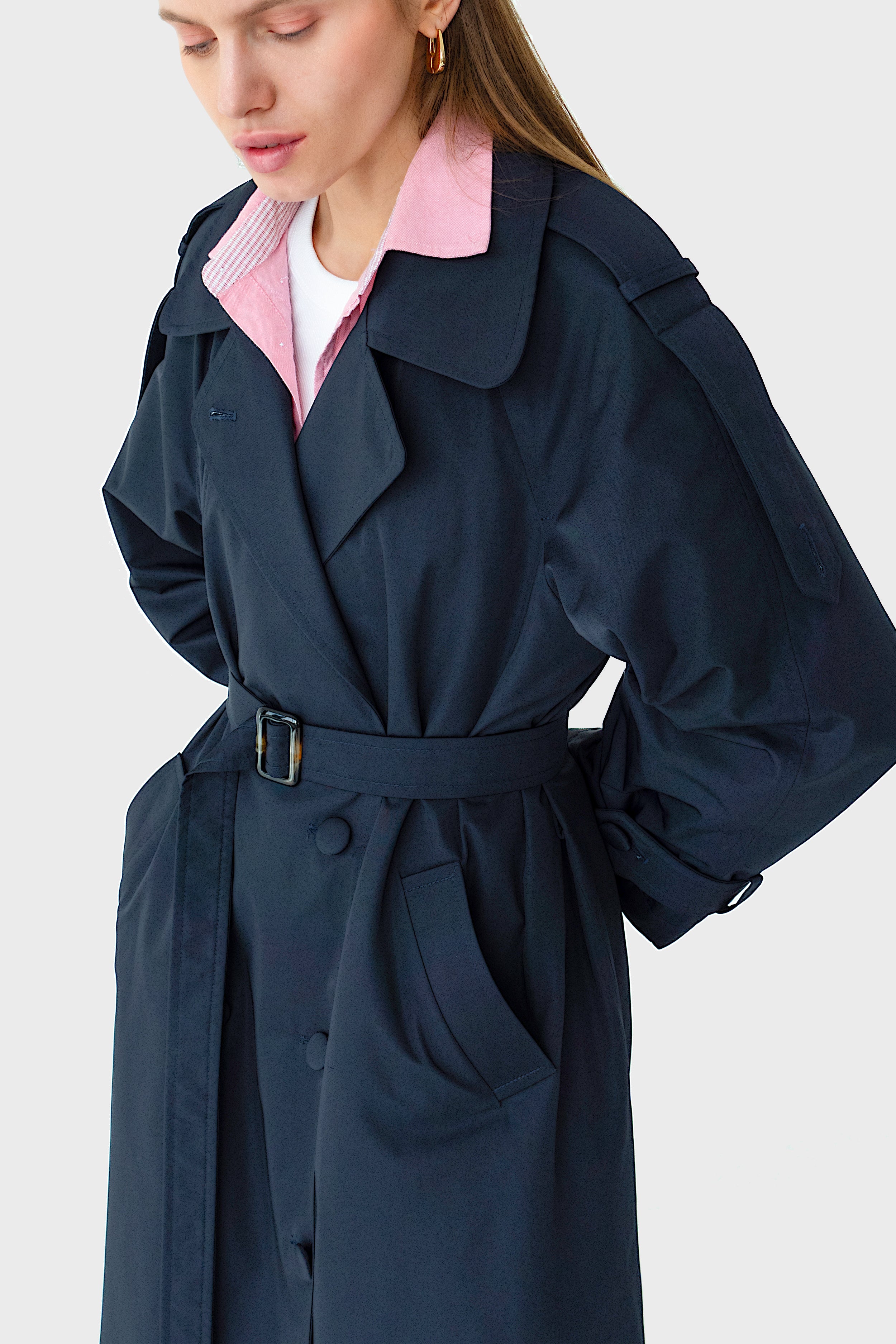 AMSTERDAM trench coat / navy